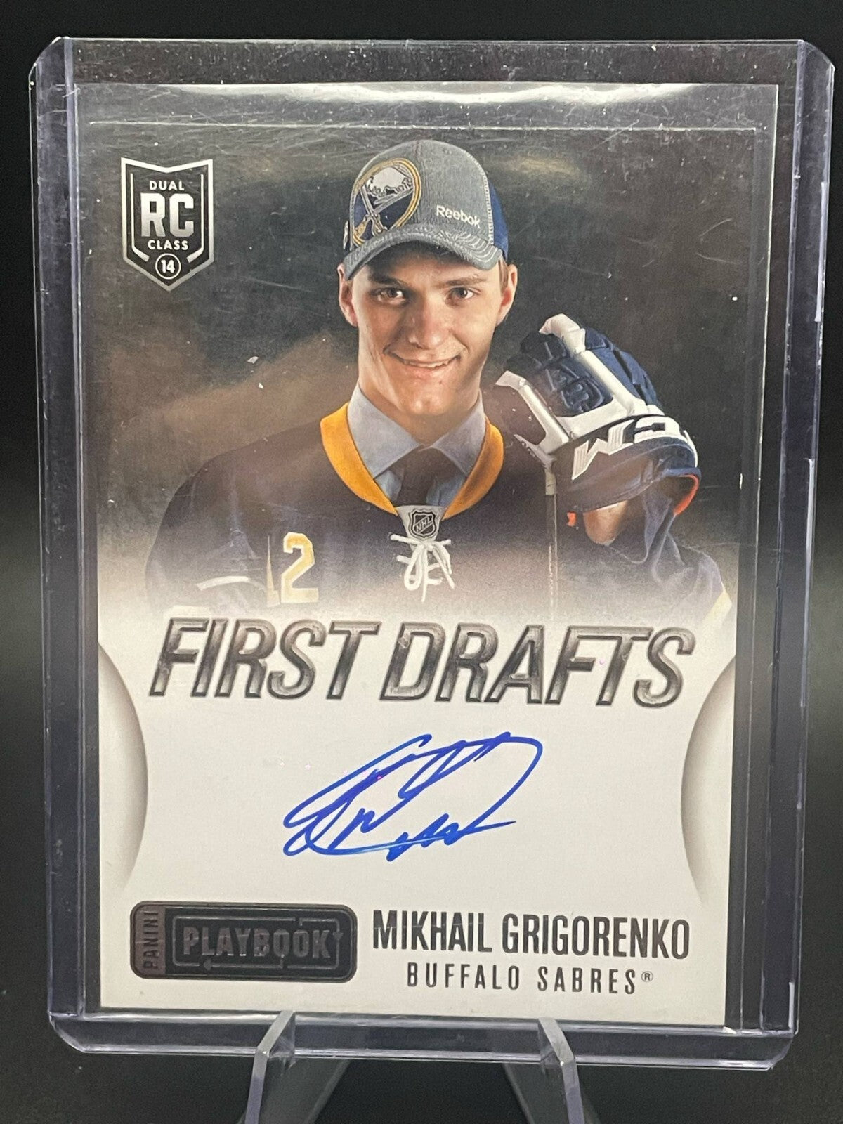 2013-14 Panini Playbook First Drafts Auto RC #FD-MIK Mikhail Grigorenko Sabres