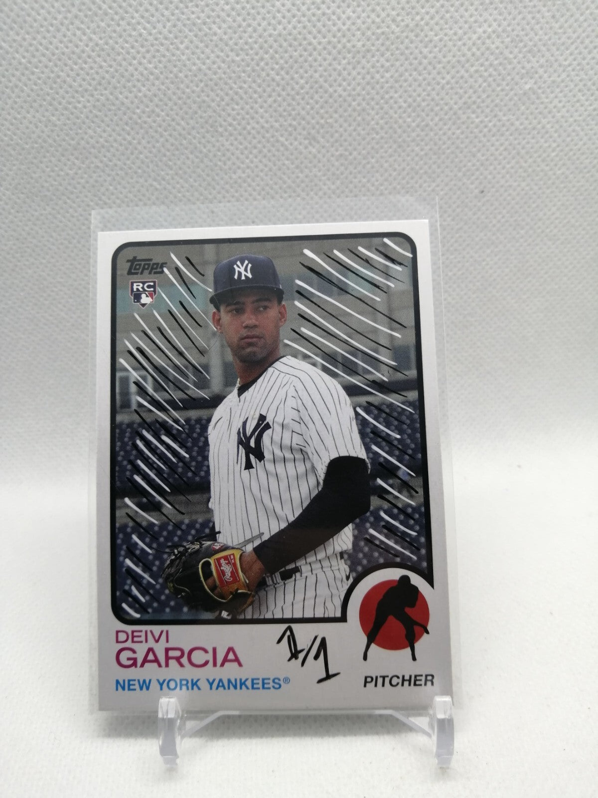 DEIVI GARCIA RC 2021 TOPPS ARCHIVES #101 RC 1/1 custom Artists signed