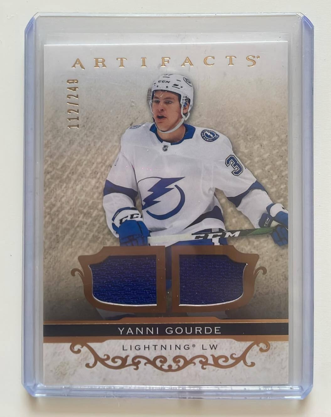 2021-22 Artifacts Dual Jersey Yanni Gourde #’d/249