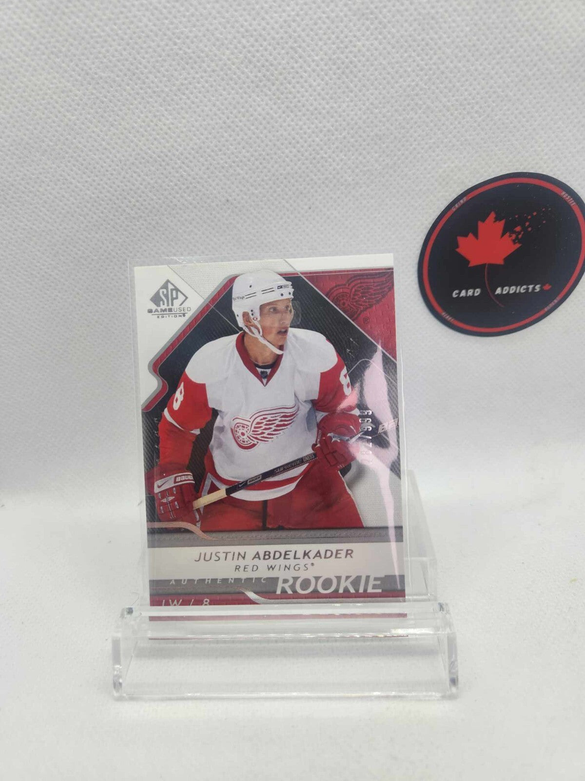 08-09 2008-09 SP GAME USED JUSTIN ABDELKADER ROOKIE /999 134 DETROIT RED WINGS