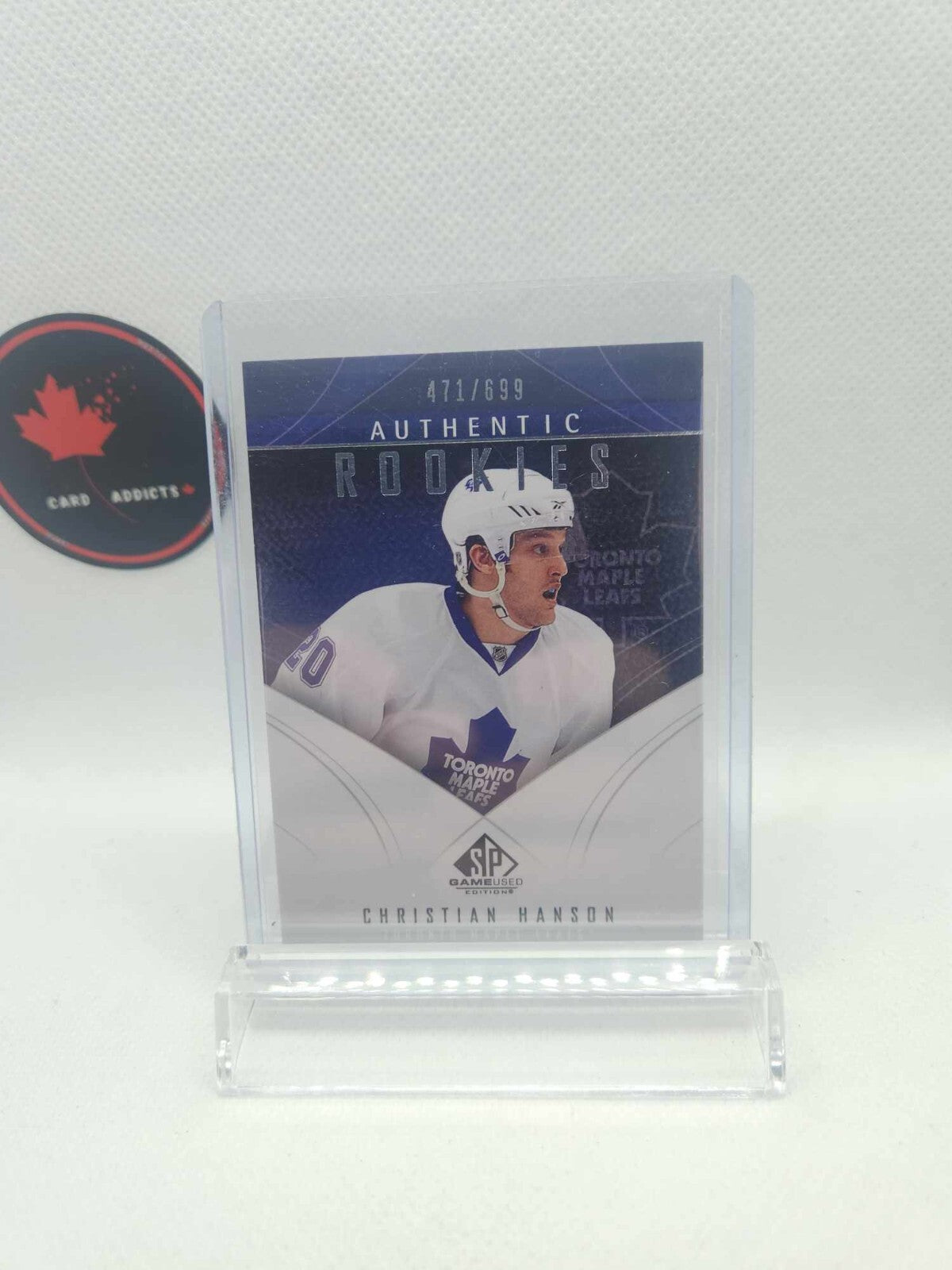 2009/10 UPPER DECK SP GAME USED CHRISTIAN HANSON AUTHENTIC ROOKIES RC /699 175