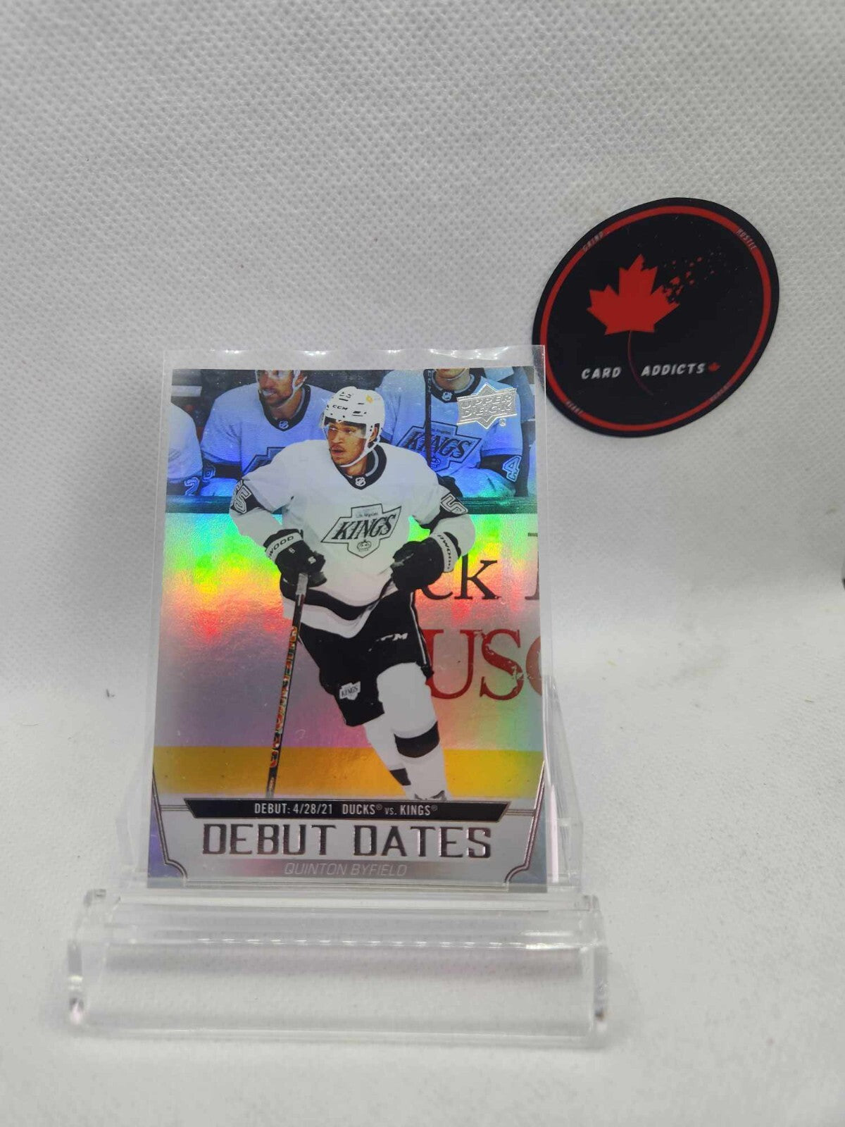 2022-23 Upper Deck Series 1 Debut Dates #DD-9 Quinton Byfield LA Kings Rookie RC