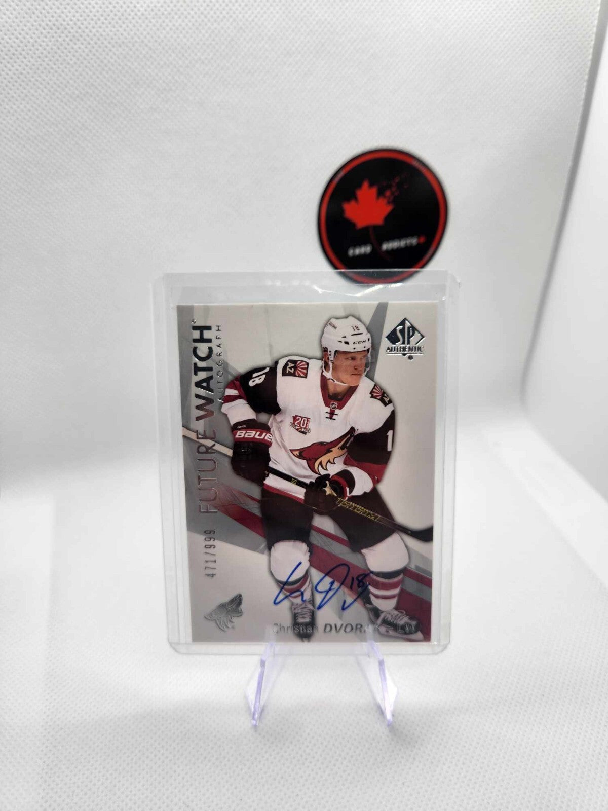 CHRISTIAN DVORAK - 2016 SP Authentic Future Watch Auto #161, /999 Canadiens