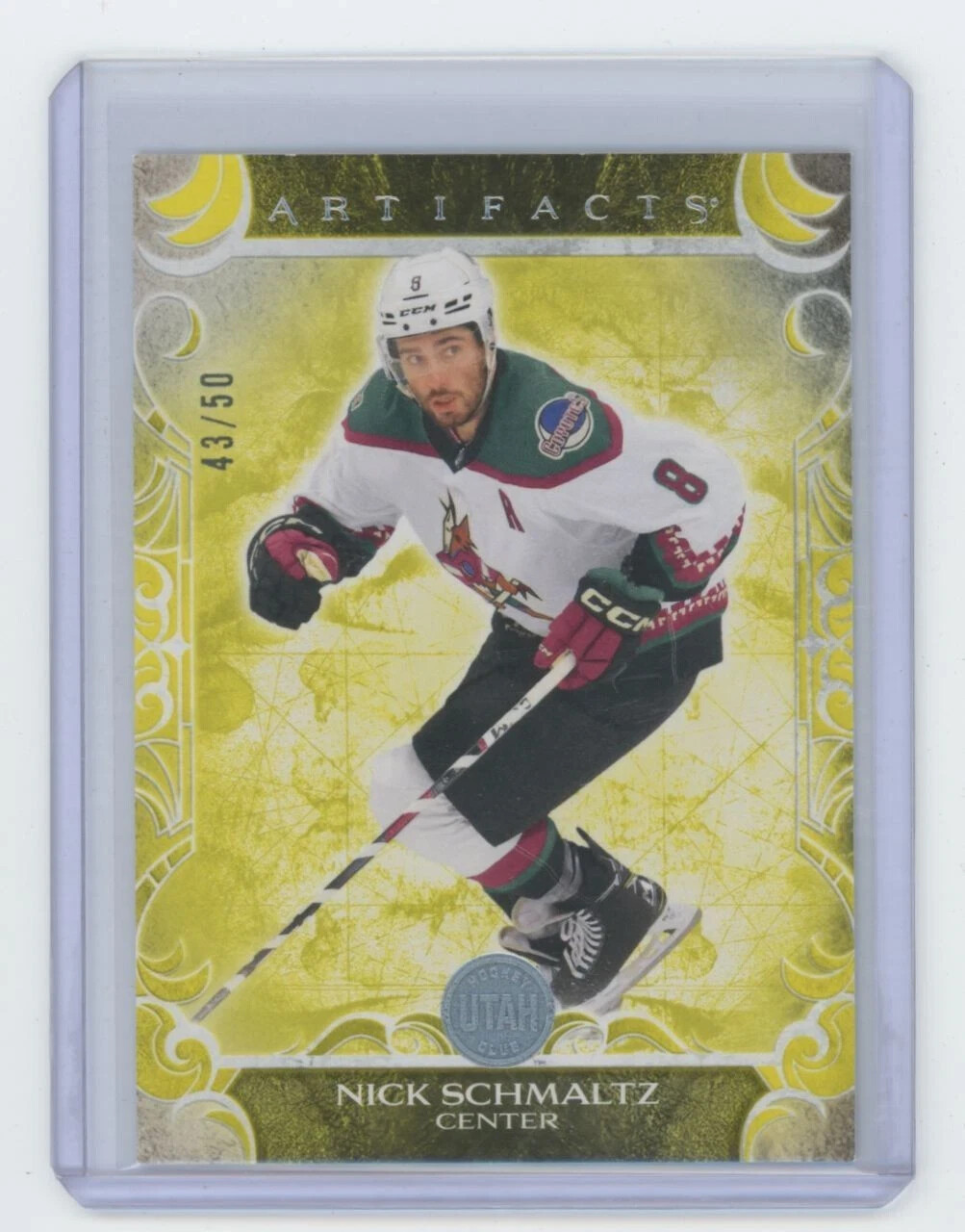 2024-25 Upper Deck Artifacts Yellow Nick Schmaltz /50 #59 Arizona Coyotes