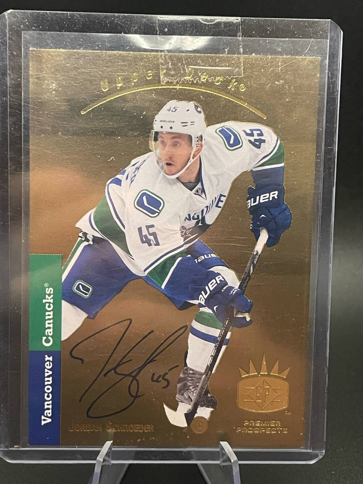 2013-14 SP Jordan Schroeder Premier Prospects Auto #d/99