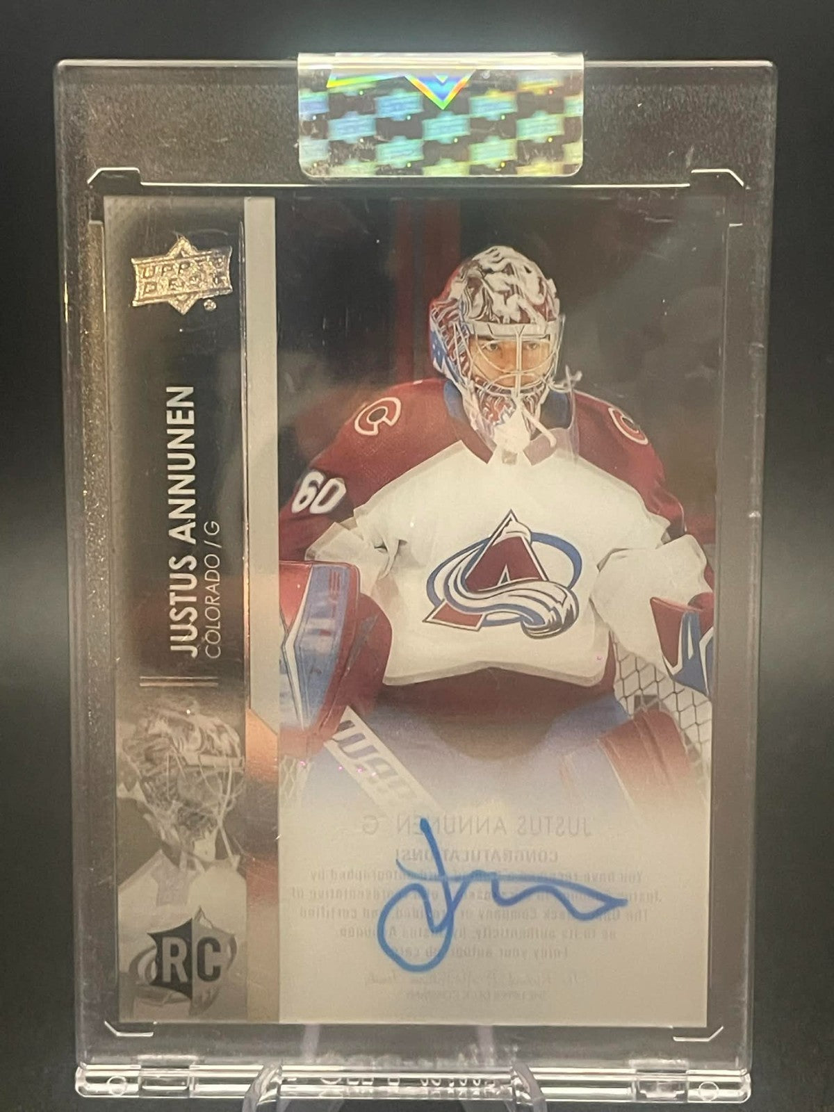 2021-22 Upper Deck Clear Cut Rookie Auto Justus Annunen #CC-US Colorado