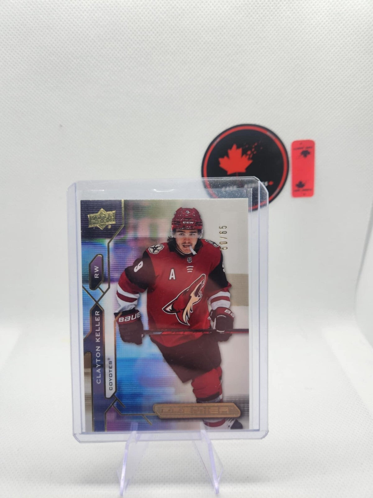 2021-22 UD PREMIER GOLD VARIATION ARIZONA COYOTES CLAYTON KELLER! /65 SP!