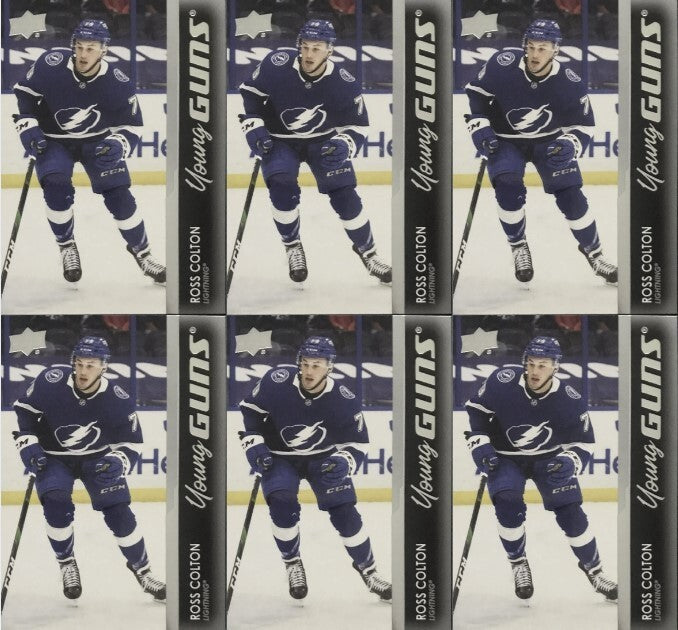 ROSS COLTON 2021-22 UPPER DECK SERIES 1 YOUNG GUNS 224 AVALANCHE LOT of 6 Cards