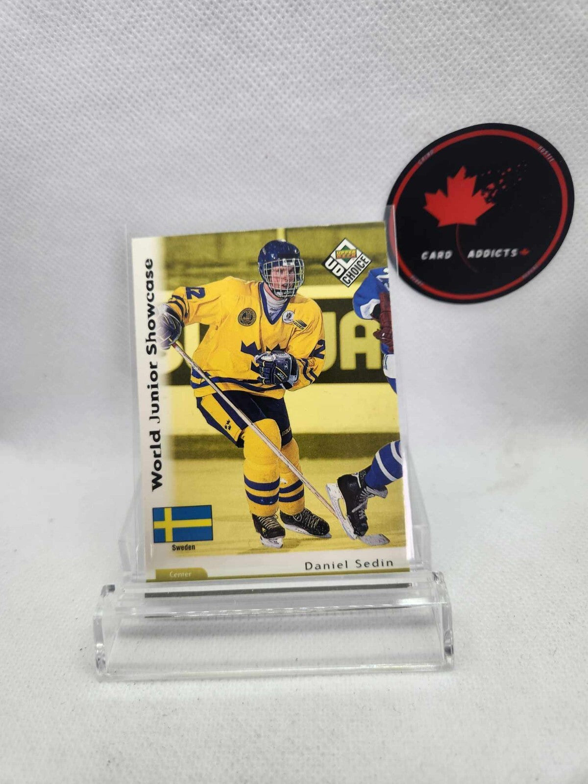 Daniel Sedin World Junior Showcase 1998 Upper Deck Choice Sweden Card #219