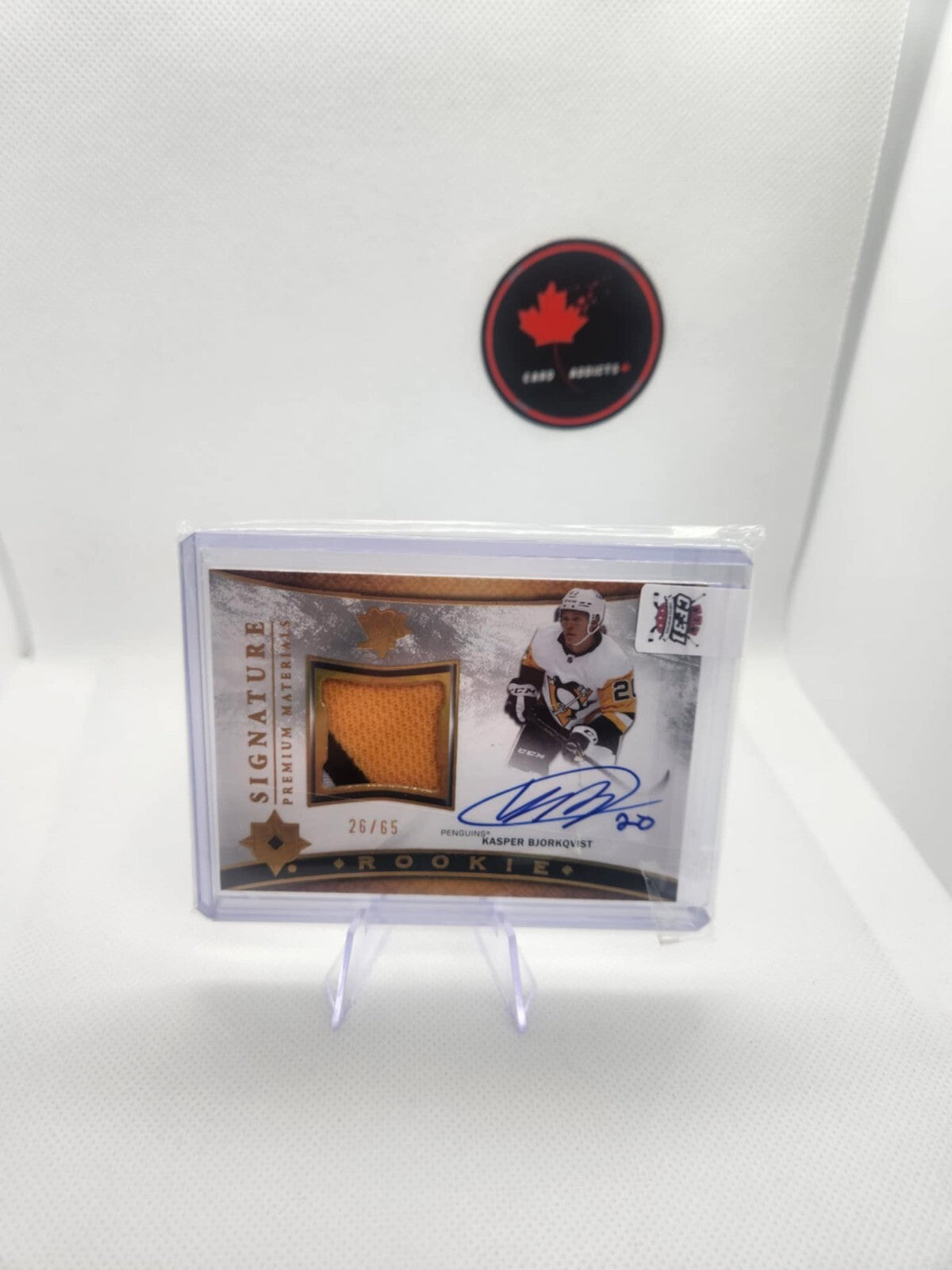21-22 UD Ultimate Collection Premium Material Signature Kasper Bjorkqvist /65!