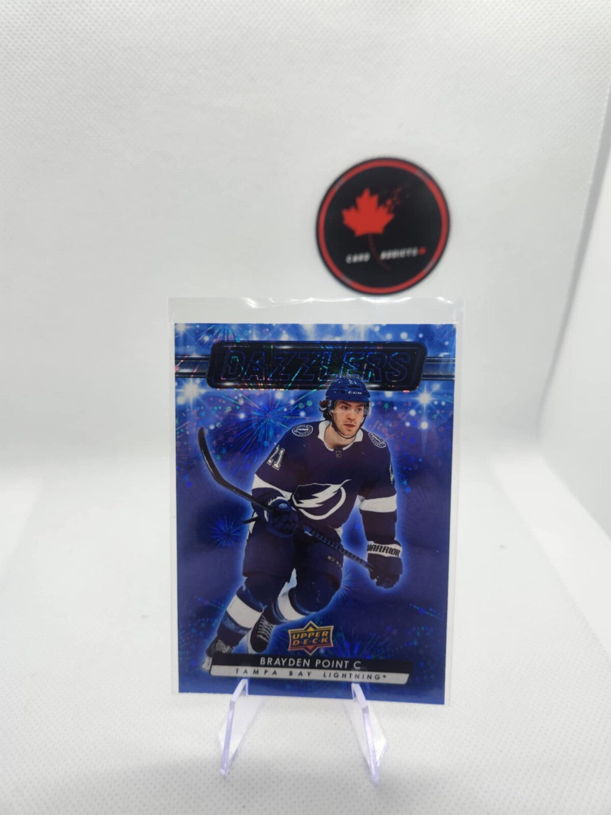 2023-24 Upper Deck Series 2 Hockey Brayden Point Blue Dazzlers