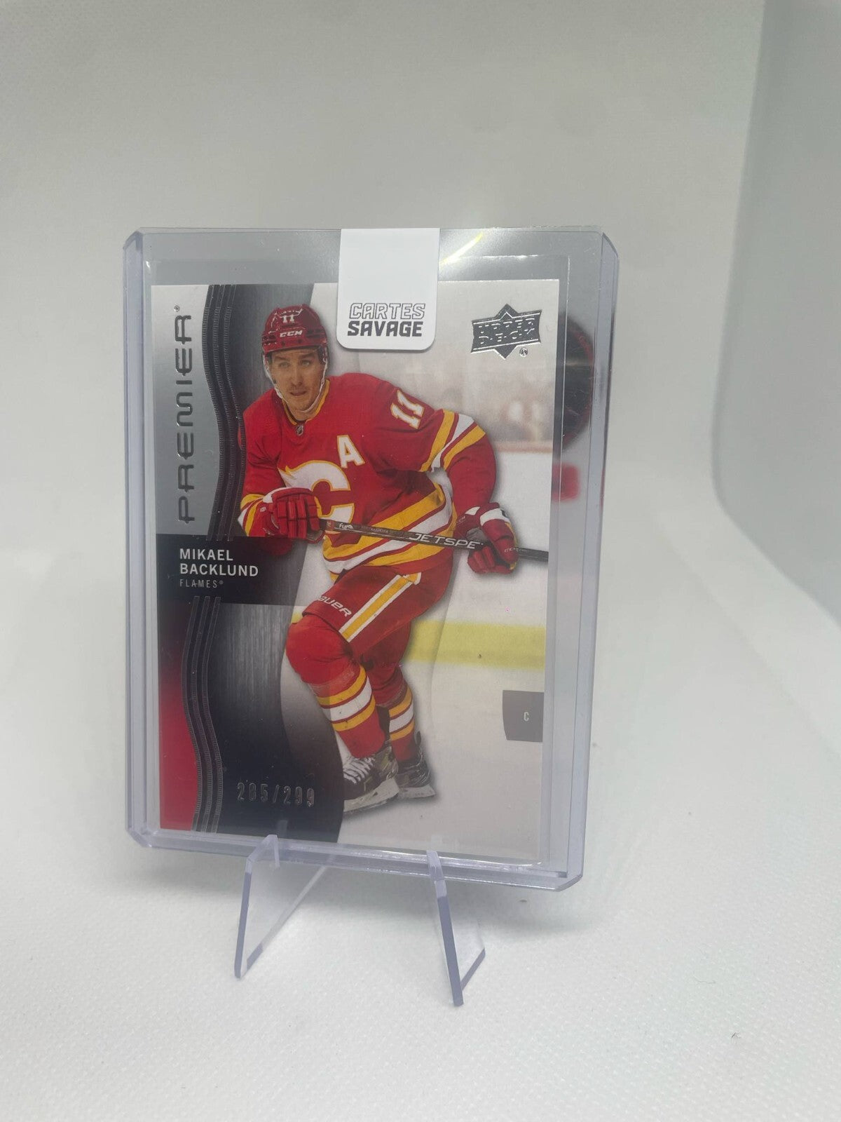 2023-24 Upper Deck Premier #81 Mikael Backlund /299 - Calgary Flames