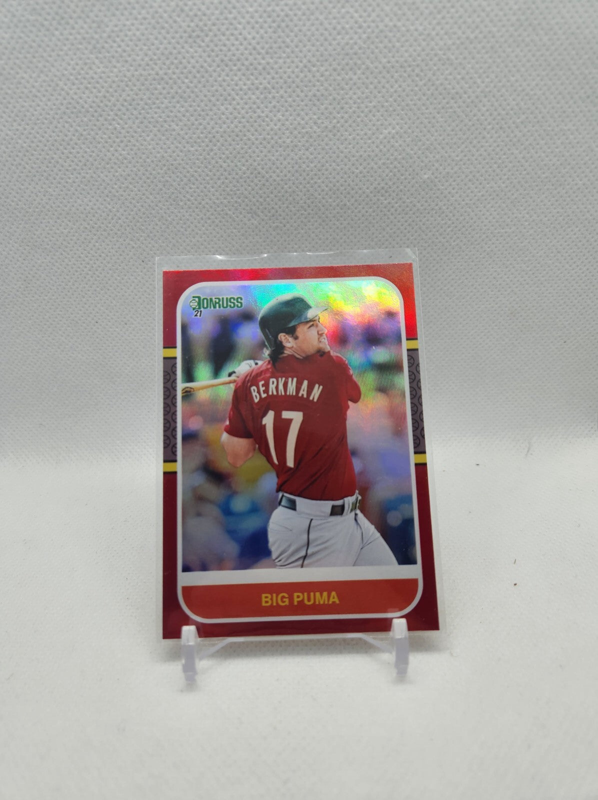 2021 Donruss Big Puma Red Holo No. 223 (Lance Berkman)