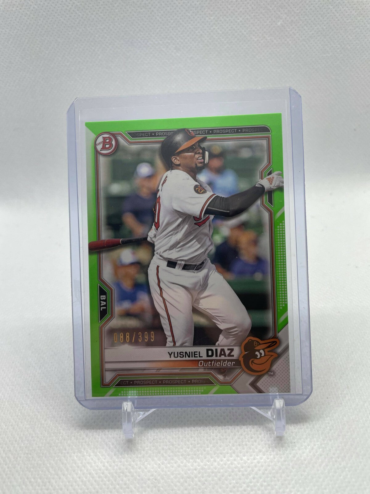 Yusniel Diaz 2021 Bowman Chrome Green Parallel 74/399