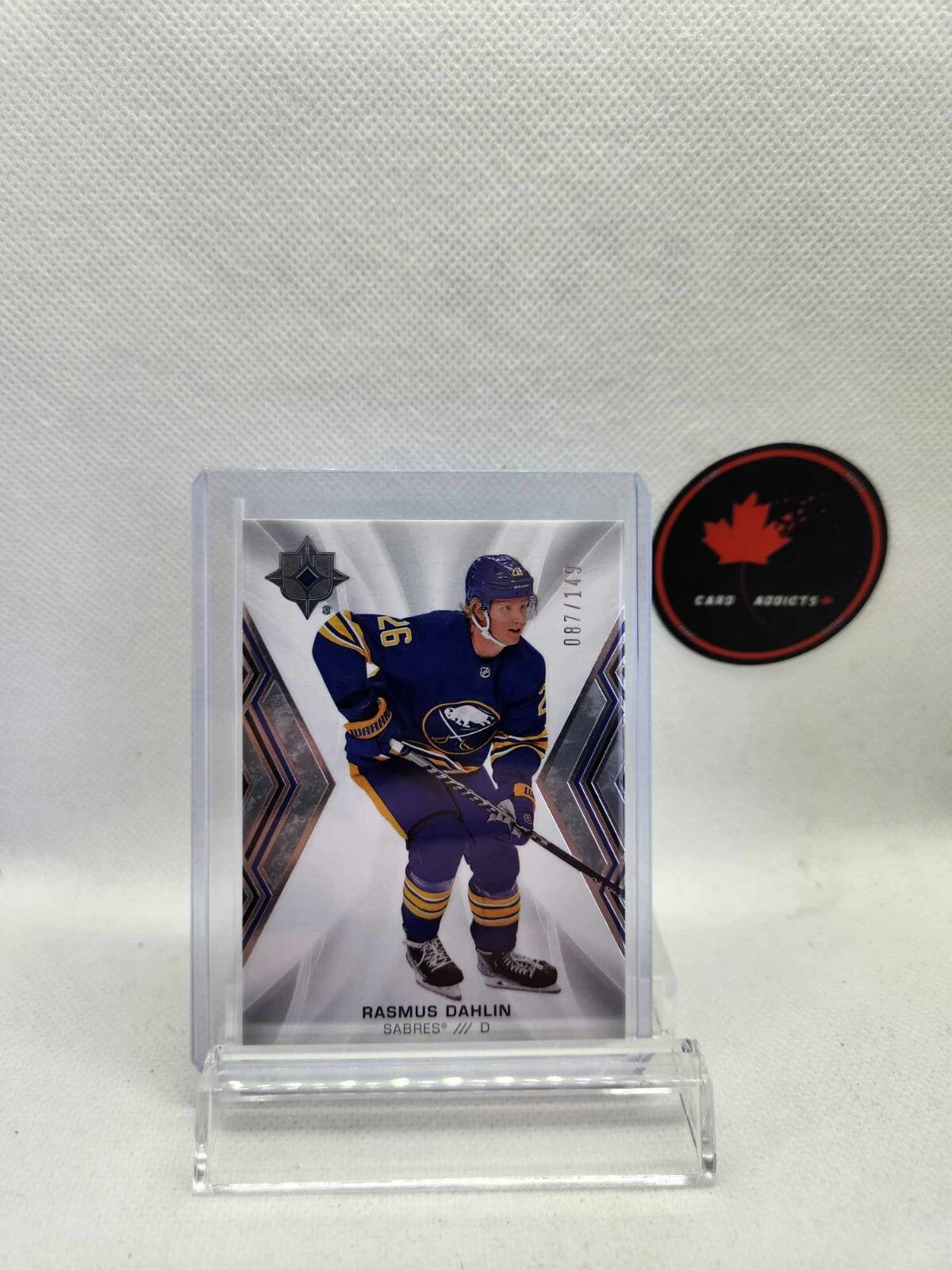 2021-22 Upper Deck Ultimate Collection Rasmus Dahlin /149 Buffalo Sabres #55