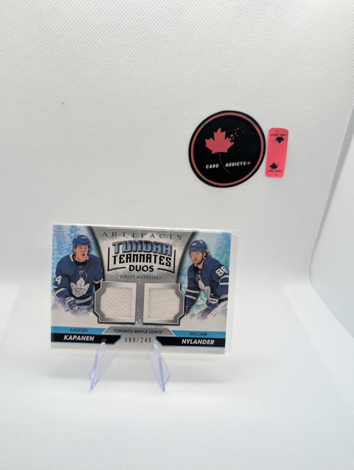 Kapanen & Nylander 20-21 Artifacts Tundra Teammates Duos Dual Game Jersey /249