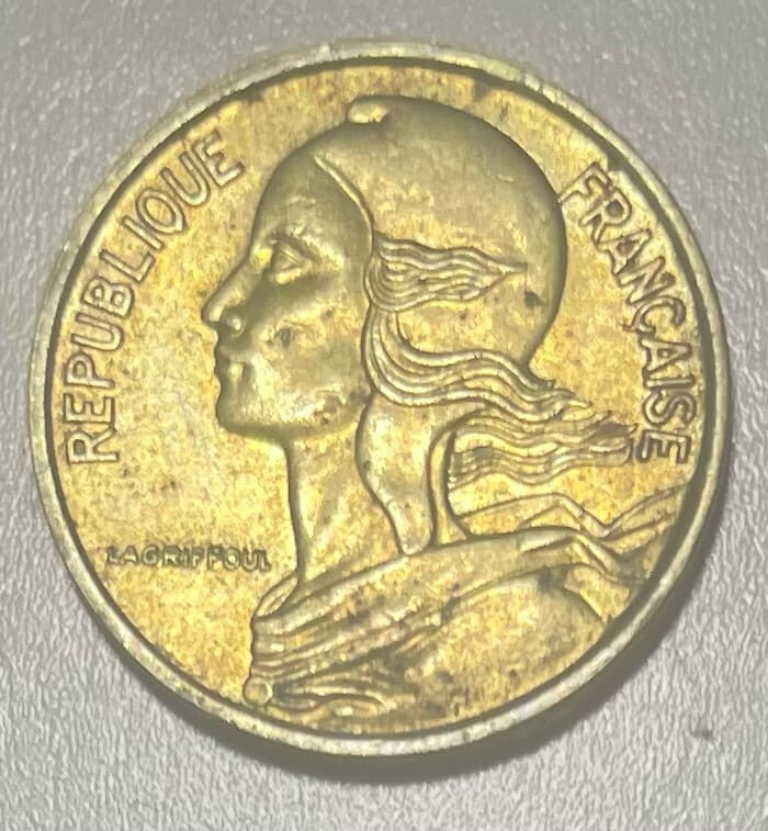 1970 5 CENTIMES REPUBLIC OF FRANCE REF I