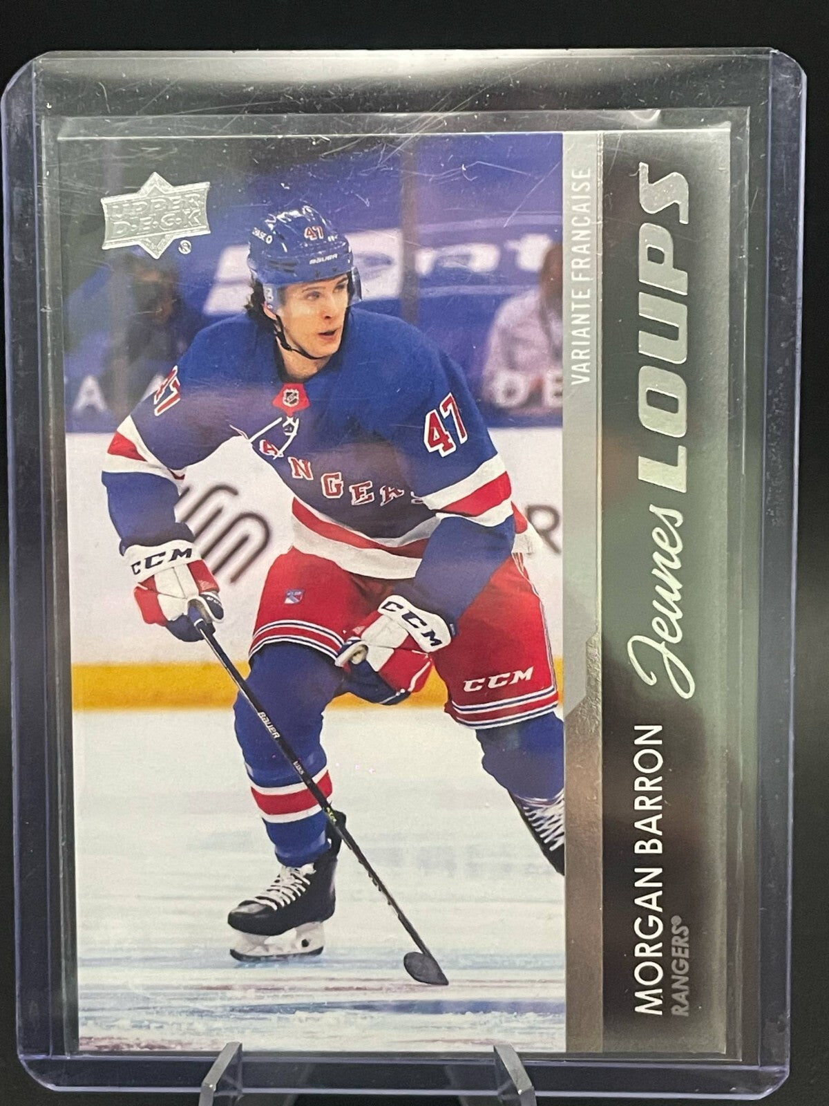 2021-22 Upper Deck Series 1 Morgan Barron Young Guns French Jeunes Loups # 215