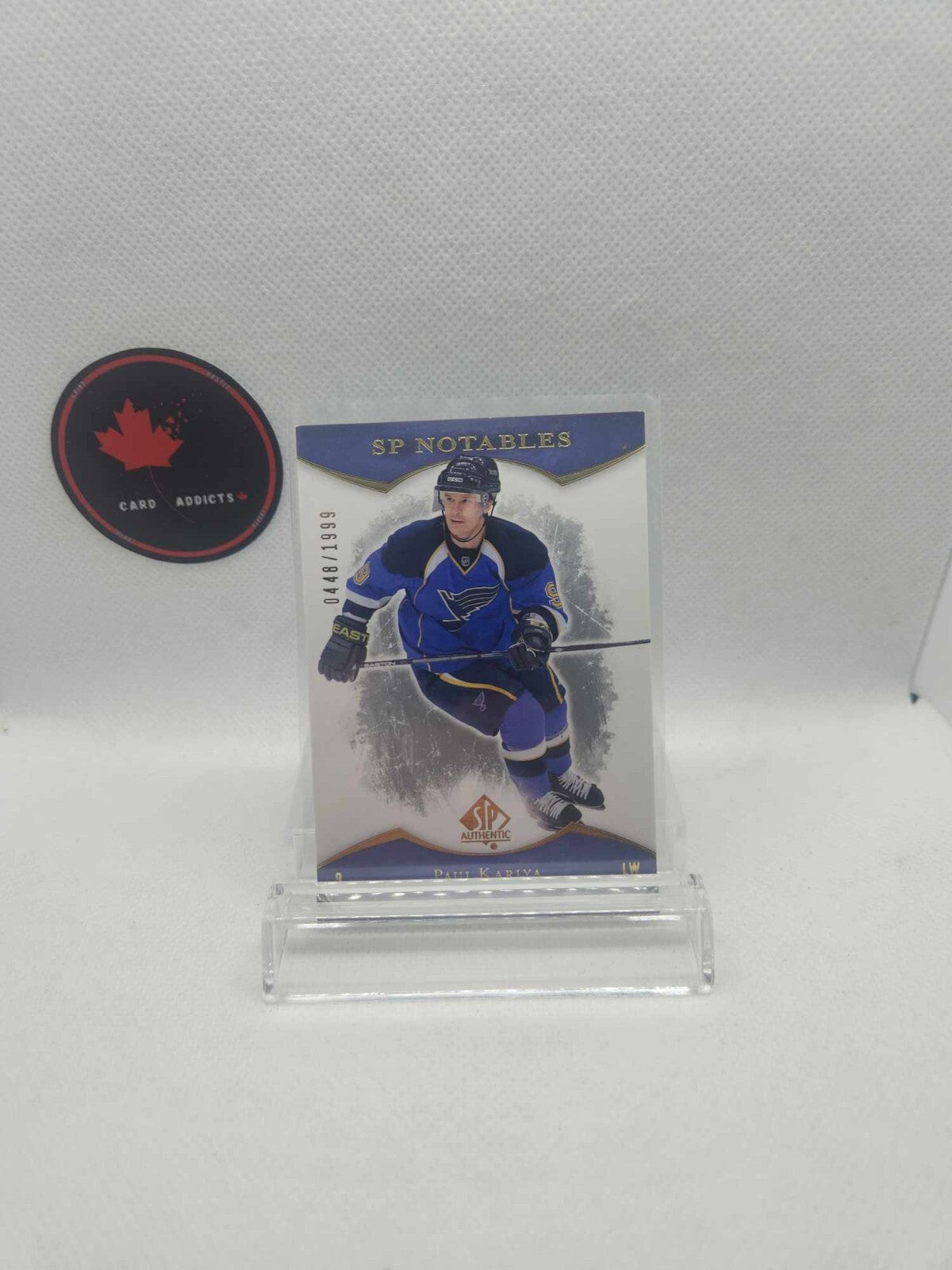 2007-08 SP Authentic SP Notables #108 Paul Kariya /1999