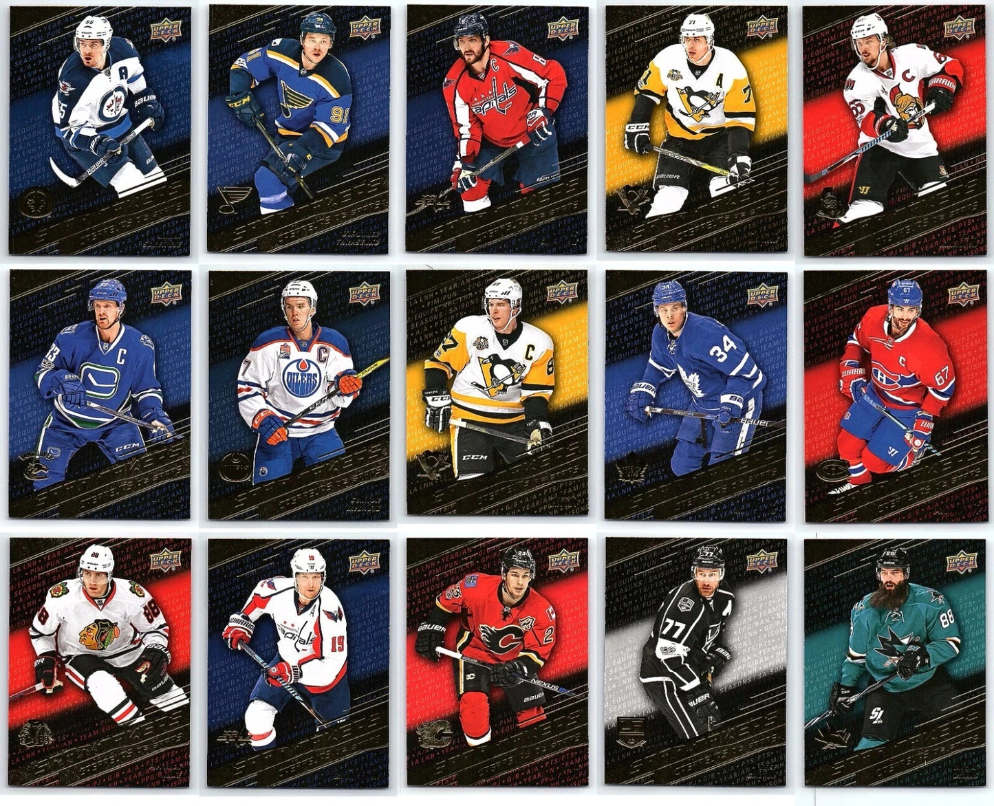 2017-18 UD Tim Hortons Stat Makers Complete 15 Card Insert Set