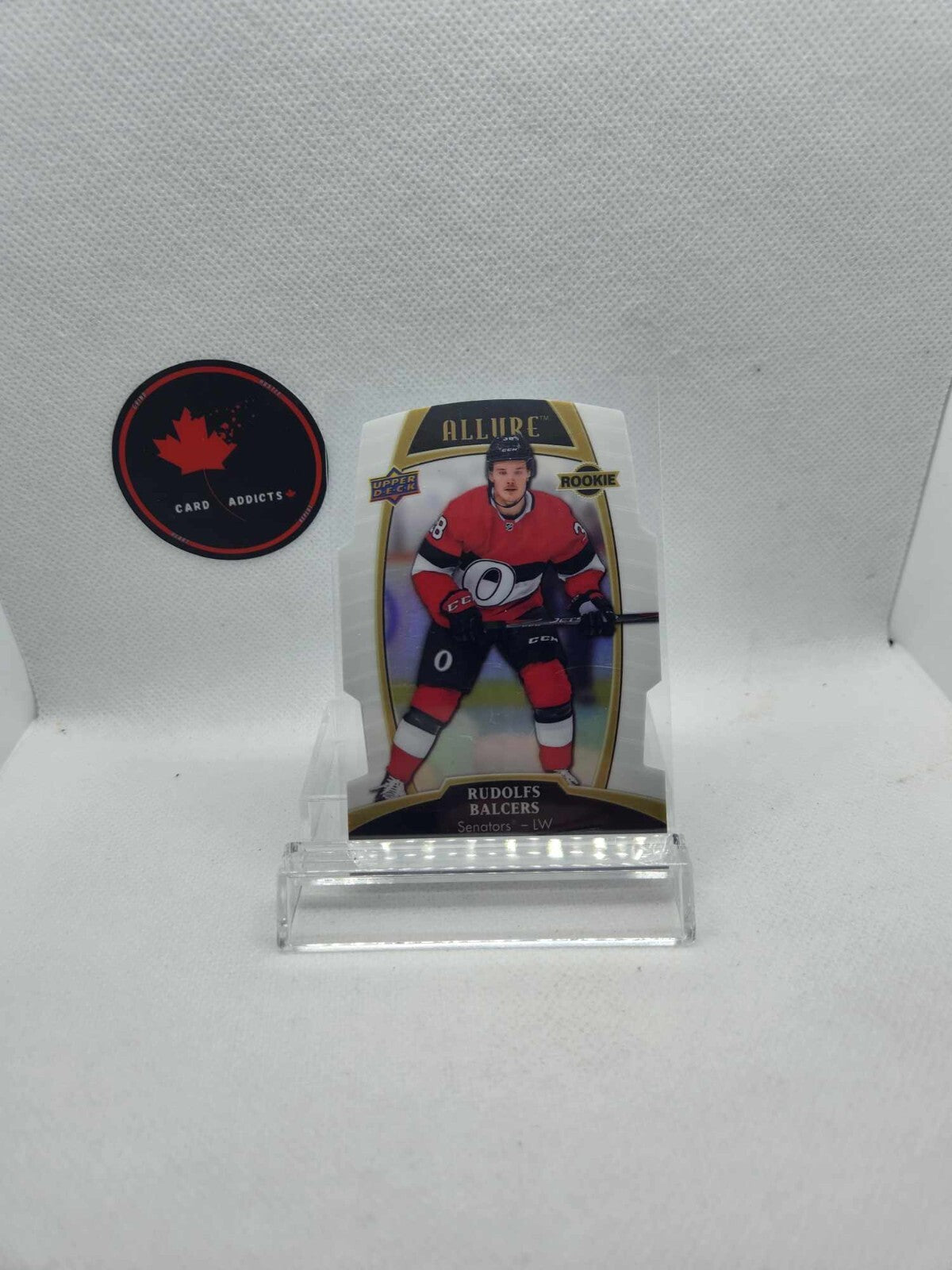 2019-20 Upper Deck Allure Hockey White Rainbow #82 Rudolfs Balcers