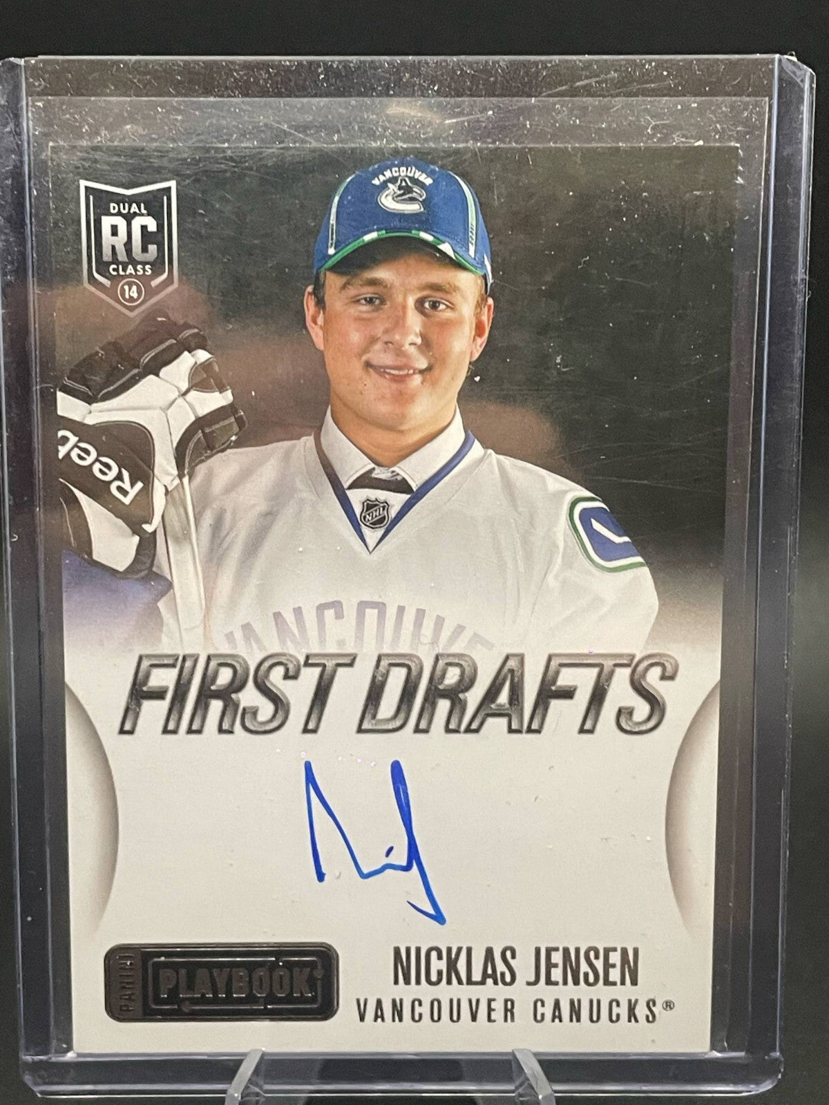 NICKLAS JENSEN 13/14 Playbook First Drafts Rookie Autograph Auto Hard-Signed #NJ