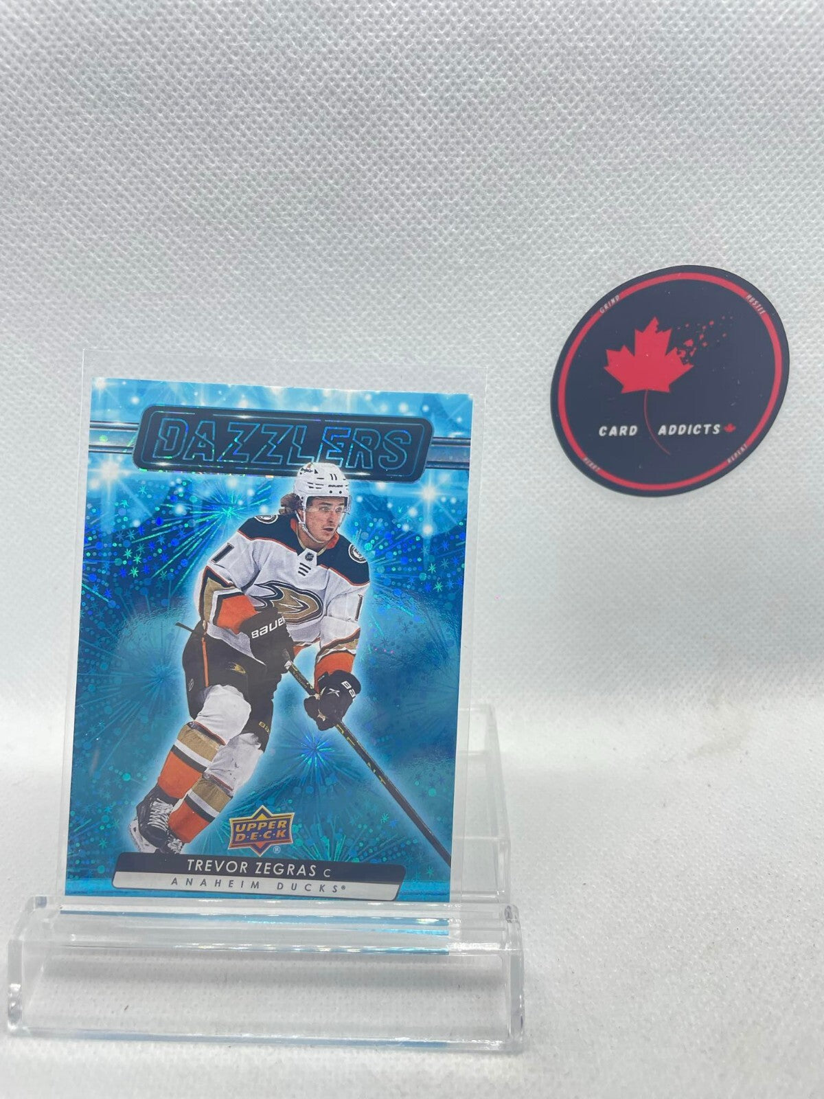 2023-24 Upper Deck Series 1 Dazzlers BLUE Trevor Zegras #DZ-7