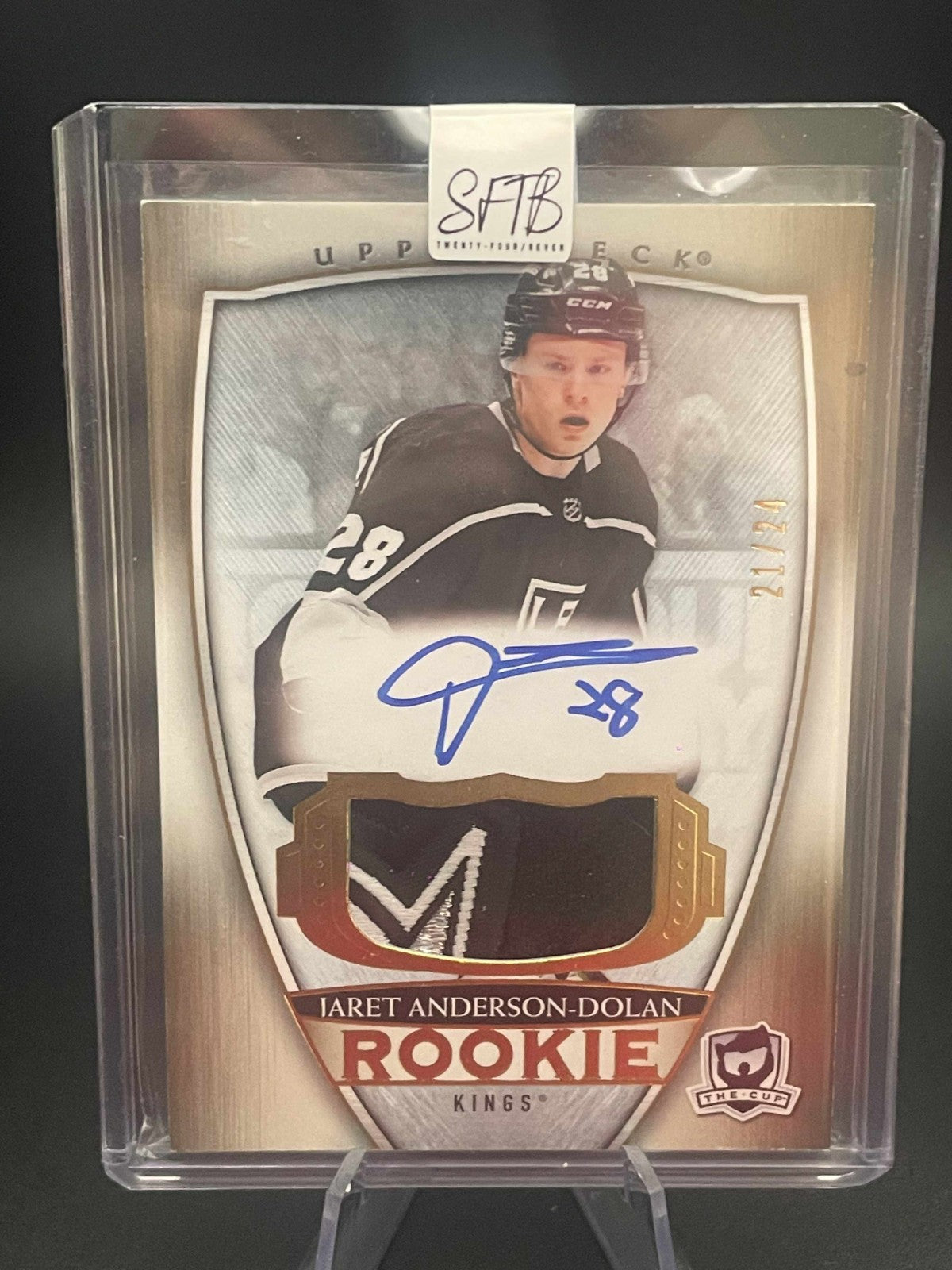 2018-19 The Cup Rookie Patch Auto Gold Jaret Anderson-Dolan Kings /24
