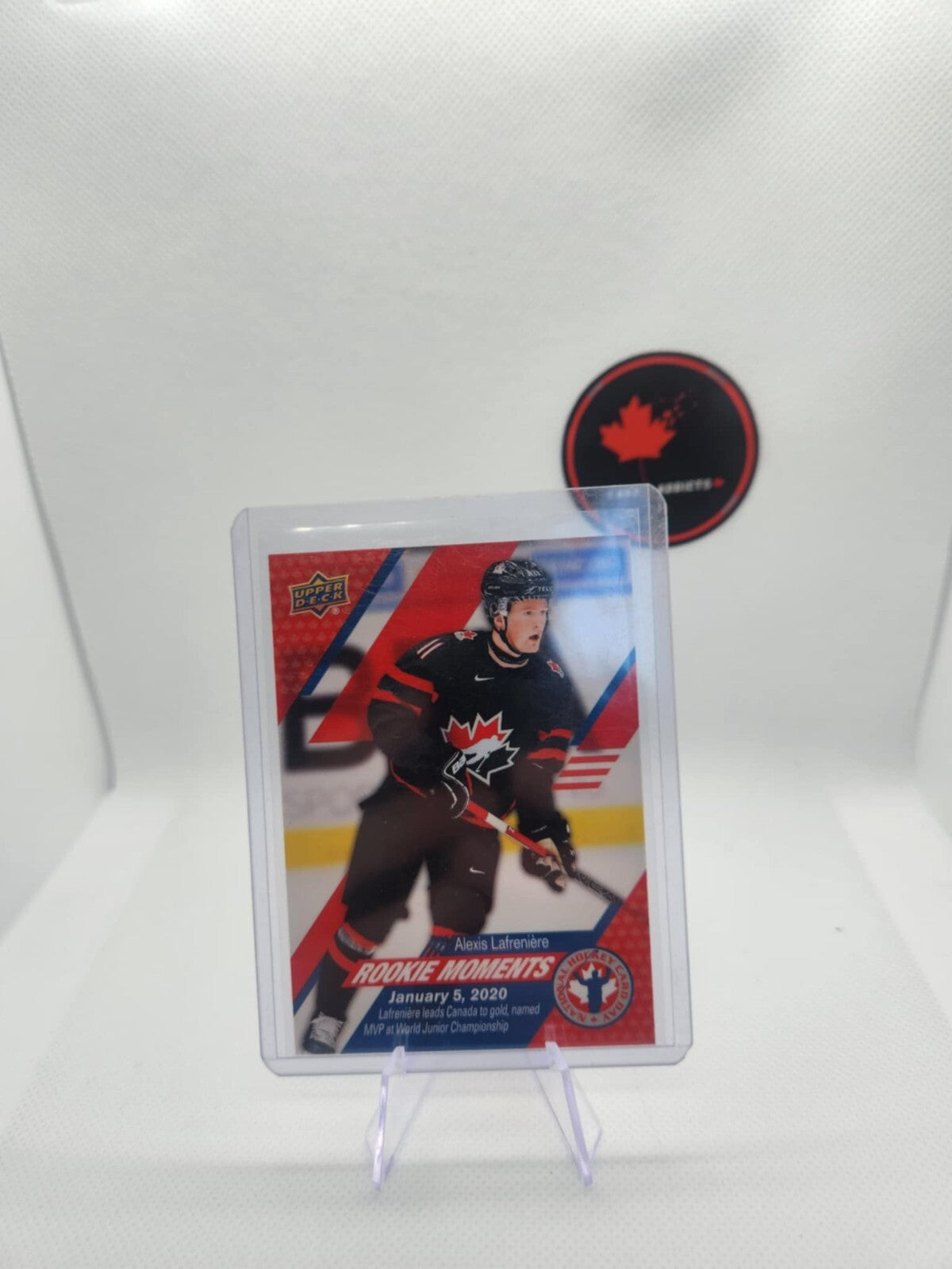 2021 UPPER DECK UD NATIONAL HOCKEY CARD DAY ROOKIE MOMENTS ALEXIS LAFRENIERE