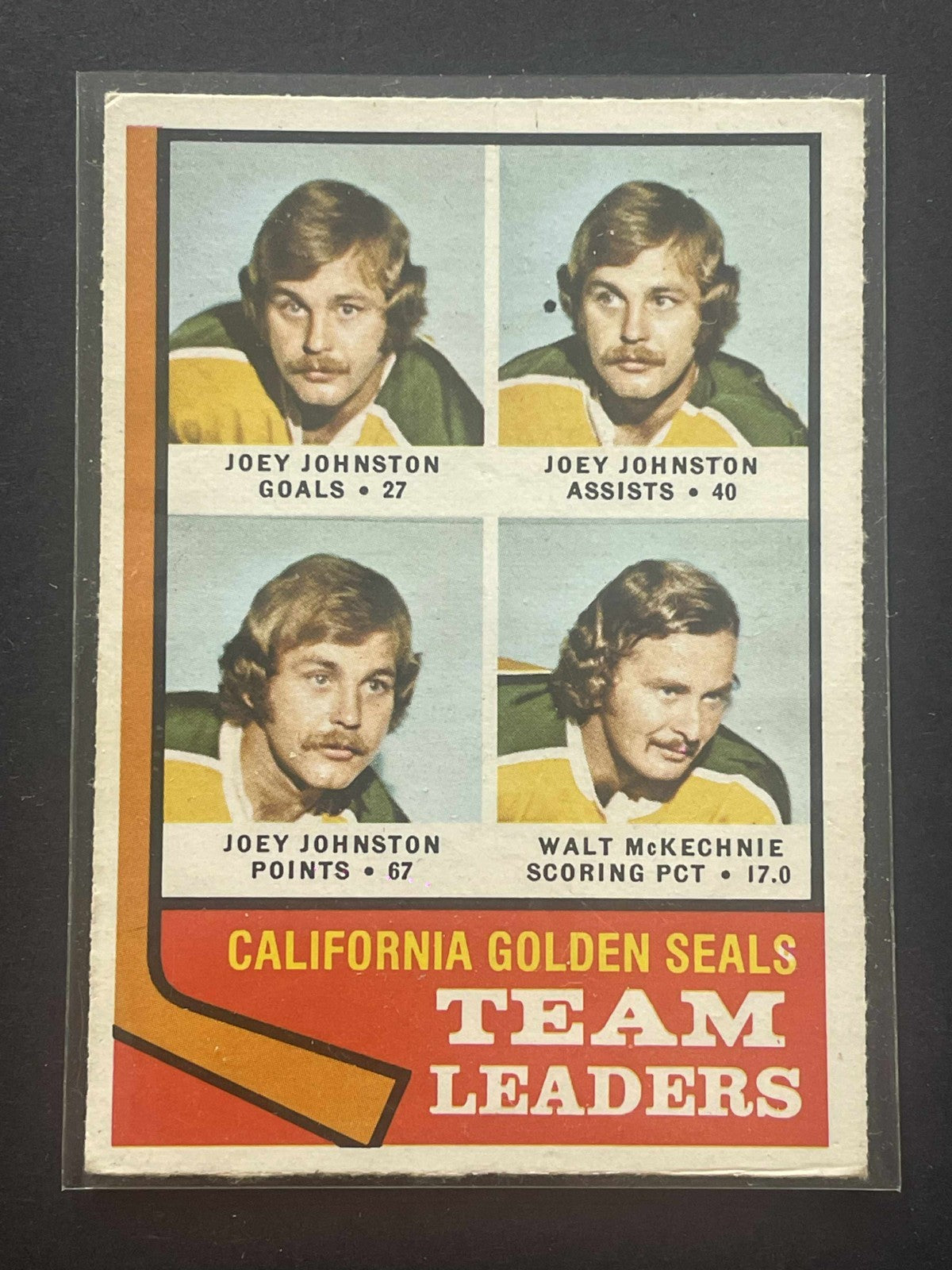 1974/75 OPC - California Golden Seals Team Leaders (Johnston/McKechnie) #5 REF I