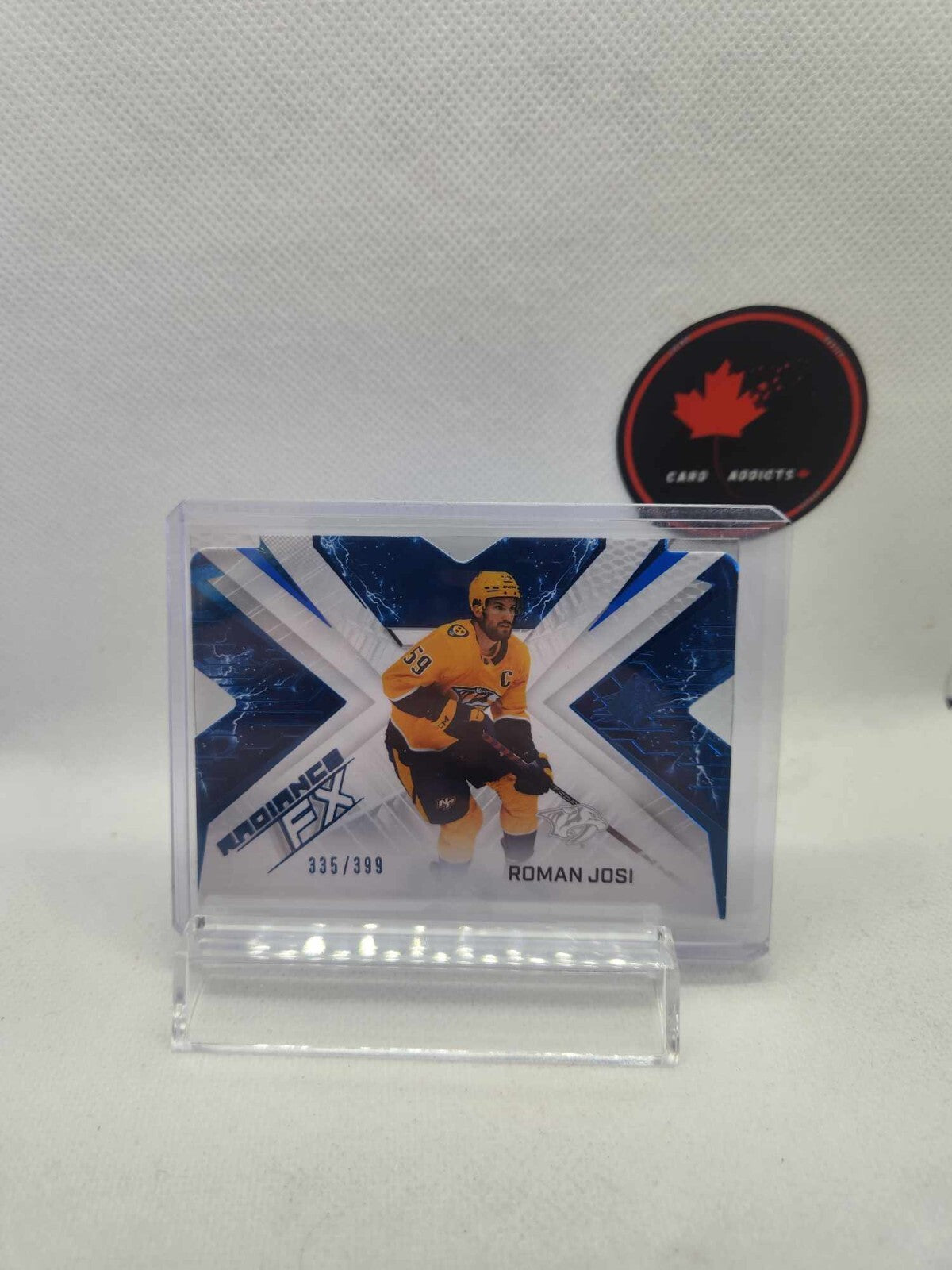 2022-23 UPPER DECK SPX RADIANCE FX BLUE ROMAN JOSI /399 NASVILLE PREDATORS
