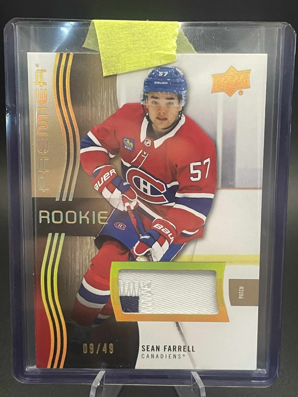 2023-24 Upper Deck Premier Rookie Patch Sean Farrell /49