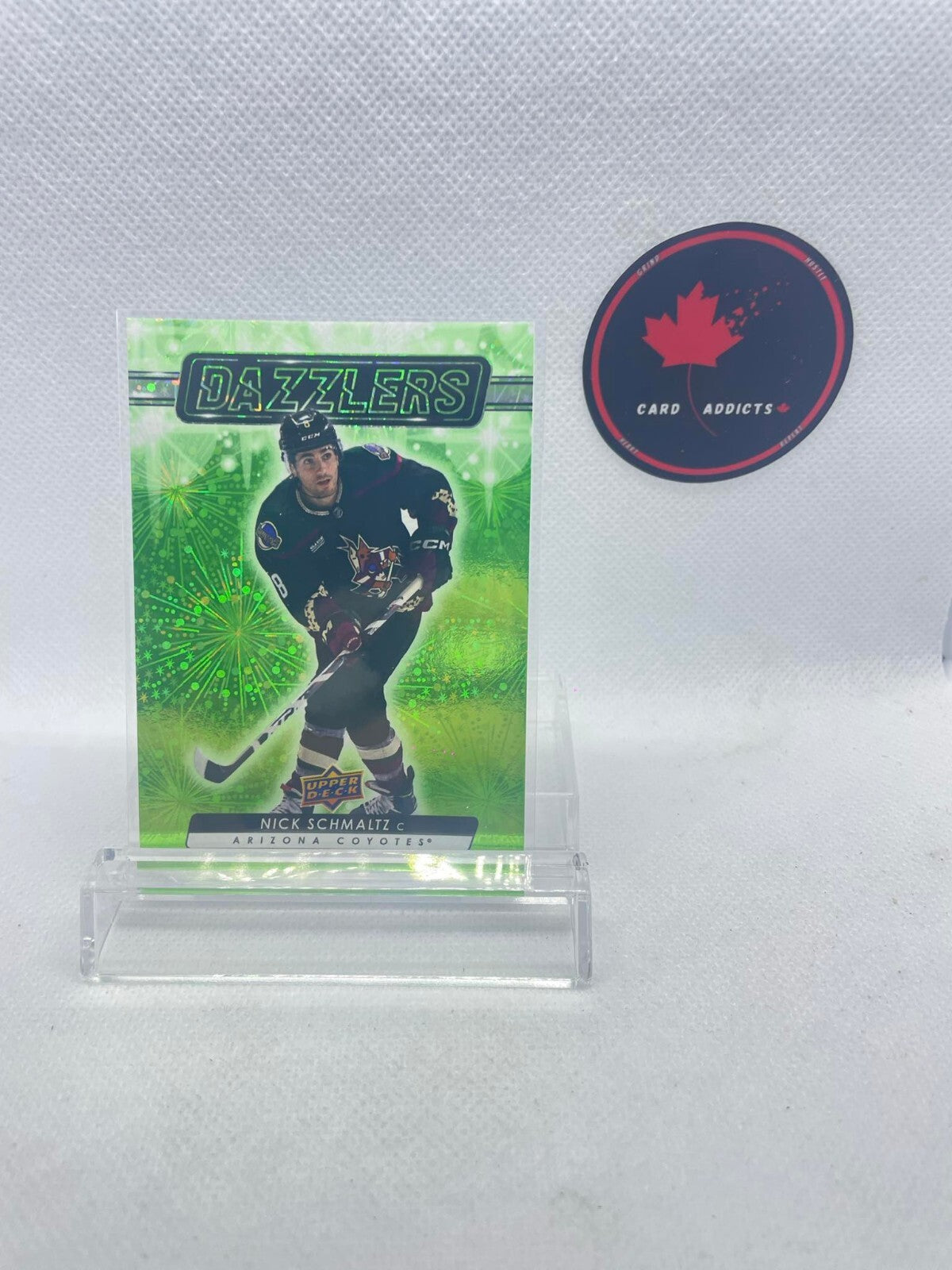 2023-24 UPPER DECK NICK SCHMALTZ GREEN DAZZLERS