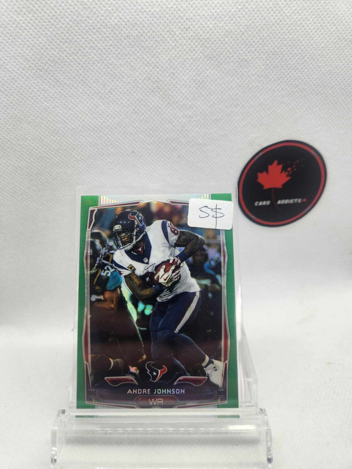 2014 Topps Chrome Andre Johnson Houston Texans #101 Green Refractor