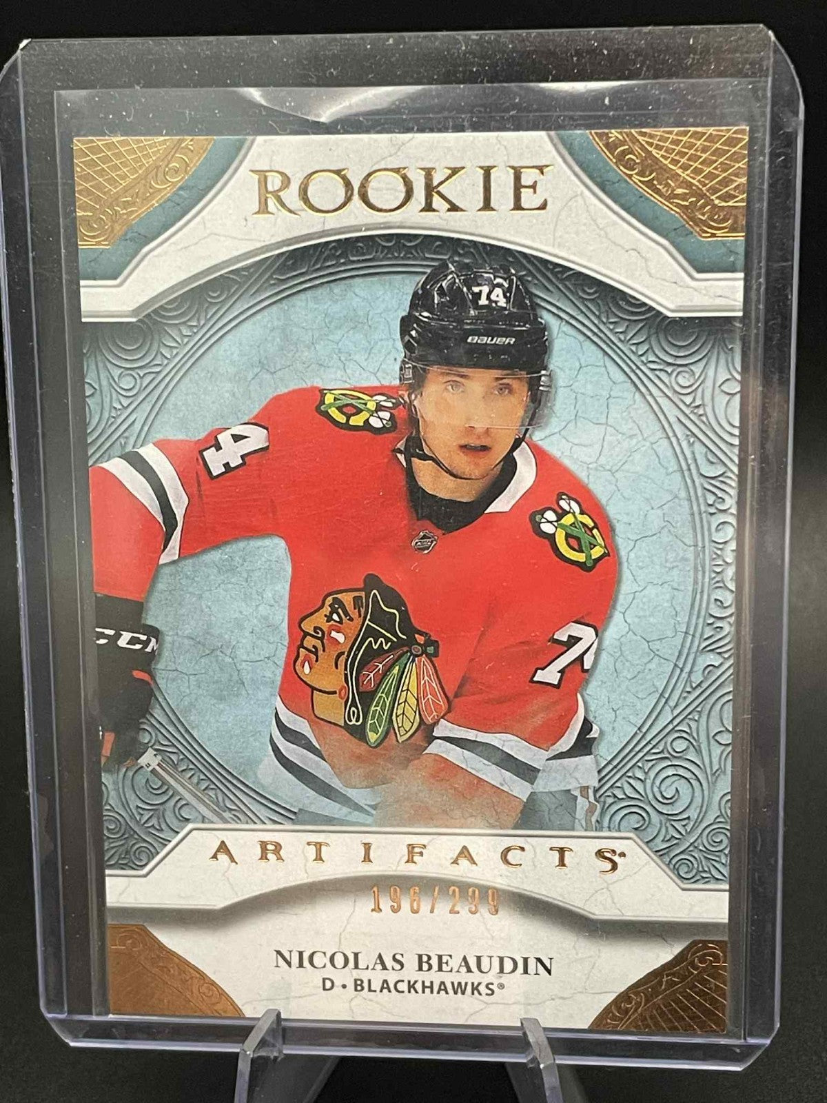 2020-21 Artifacts Nicolas Beaudin Rookie /299 Rc #164 Chicago Blackhawks