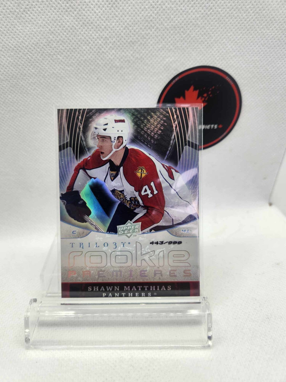 2008-09 TRILOGY ROOKIE PREMIERES #134 SHAWN MATTHIAS /999