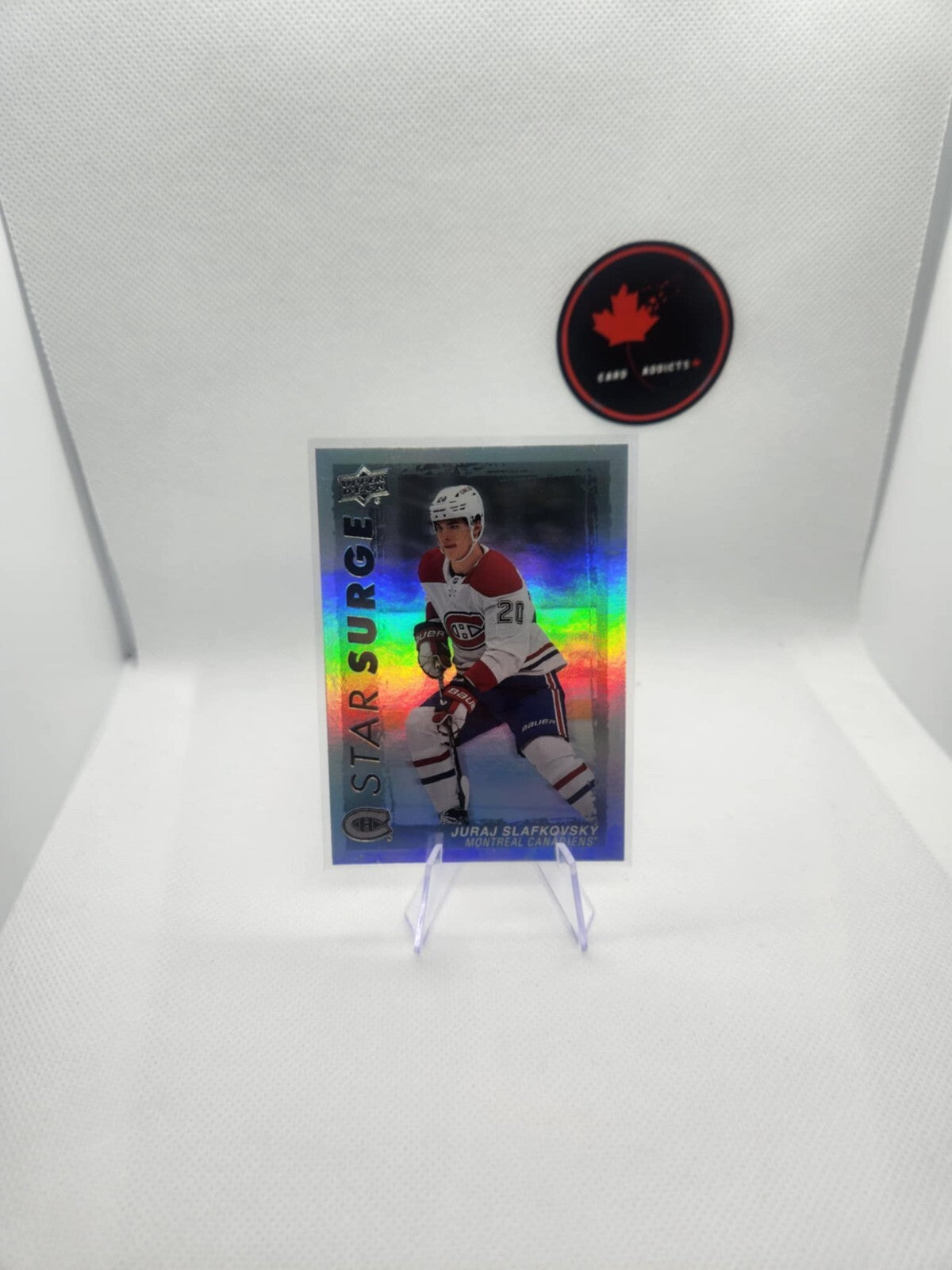 JURAJ SLAFKOVSKY 2023-24 STAR SURGE Upper Deck #SS4 Montreal Canadiens