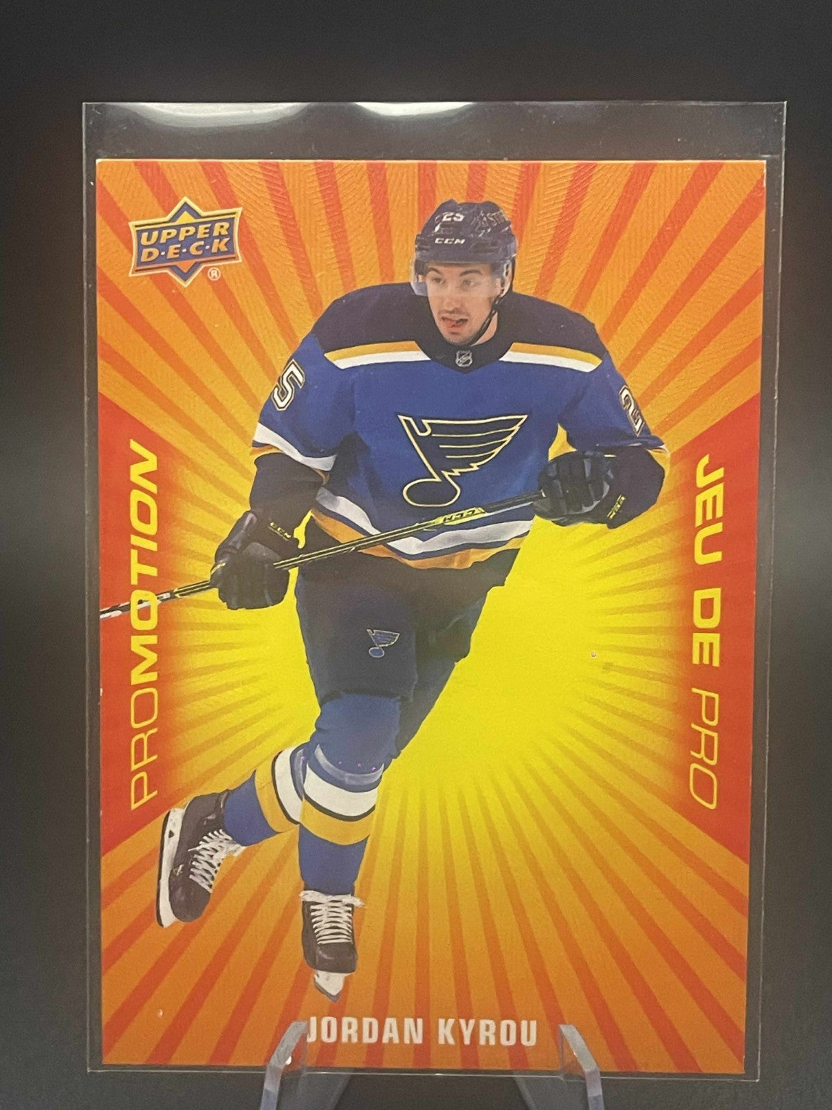 Jordan Kyrou 2021-22 UD Tim Hortons Hockey ProMotion PP-3 St. Louis Blues