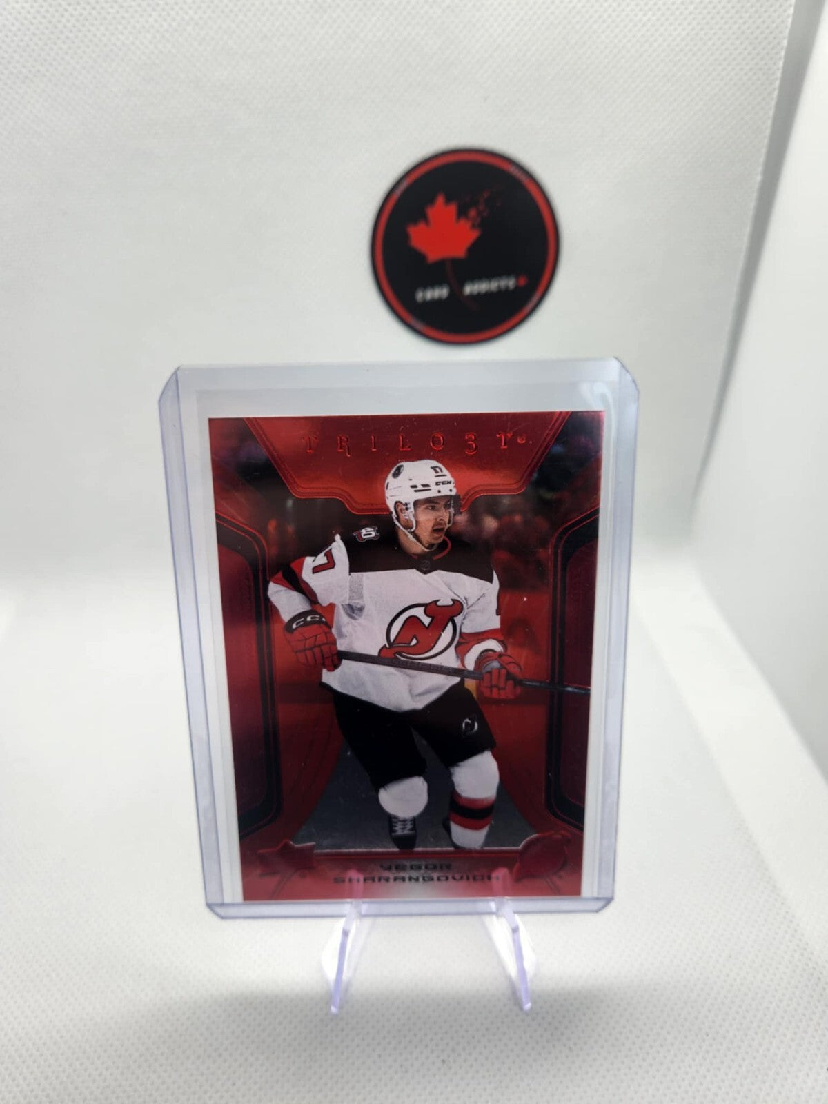2023-24 Yegor Sharangovich Red /249 Upper Deck Trilogy #26