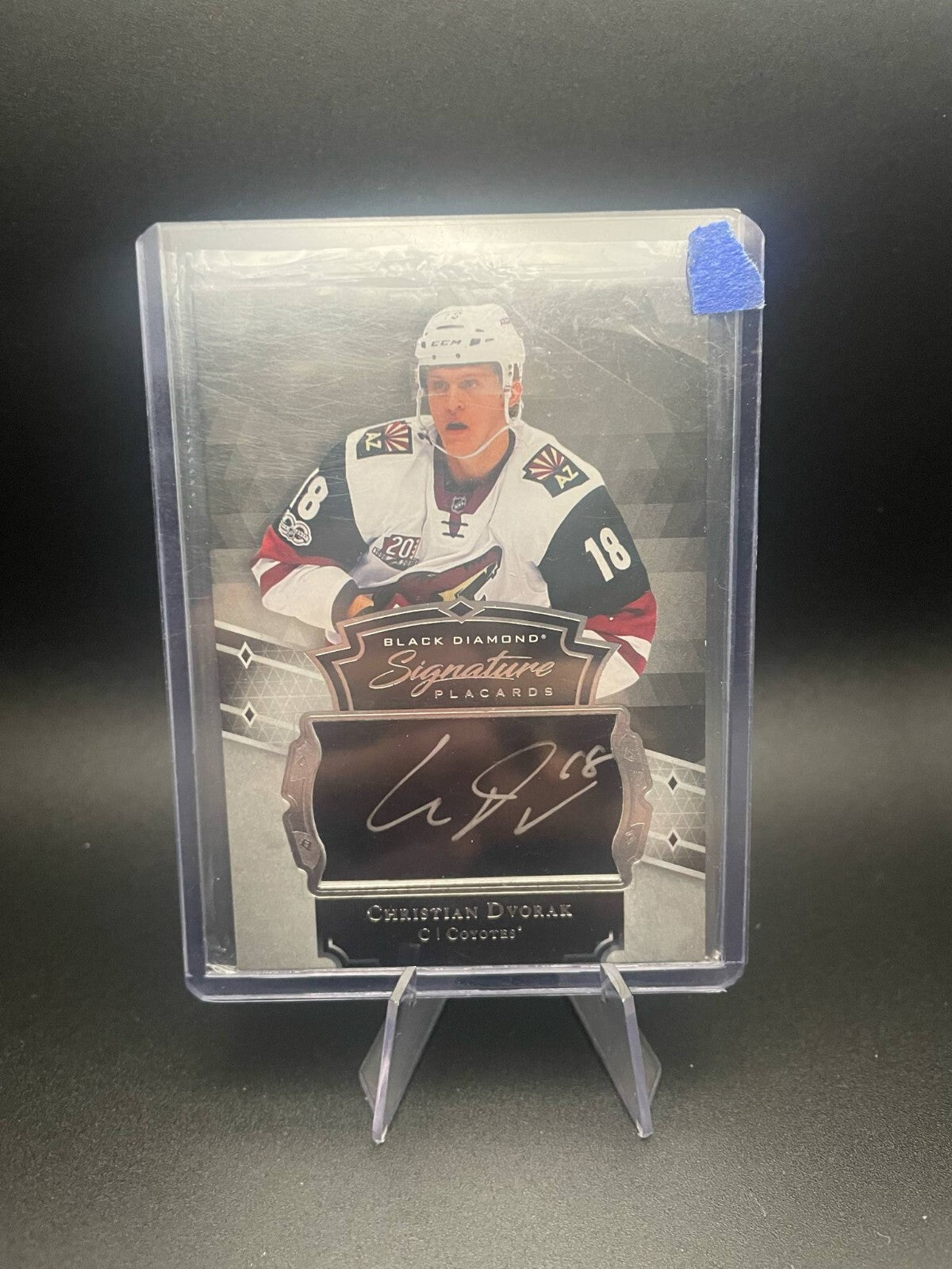 2017-18 UD Black Diamond Signature Placards Christian Dvorak Auto Canadiens