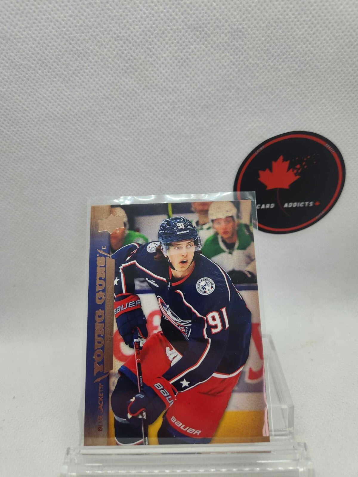 KENT JOHNSON RC 2022-23 UD EXTENDED SERIES RETRO YOUNG GUNS #T-82 BLUE JACKETS