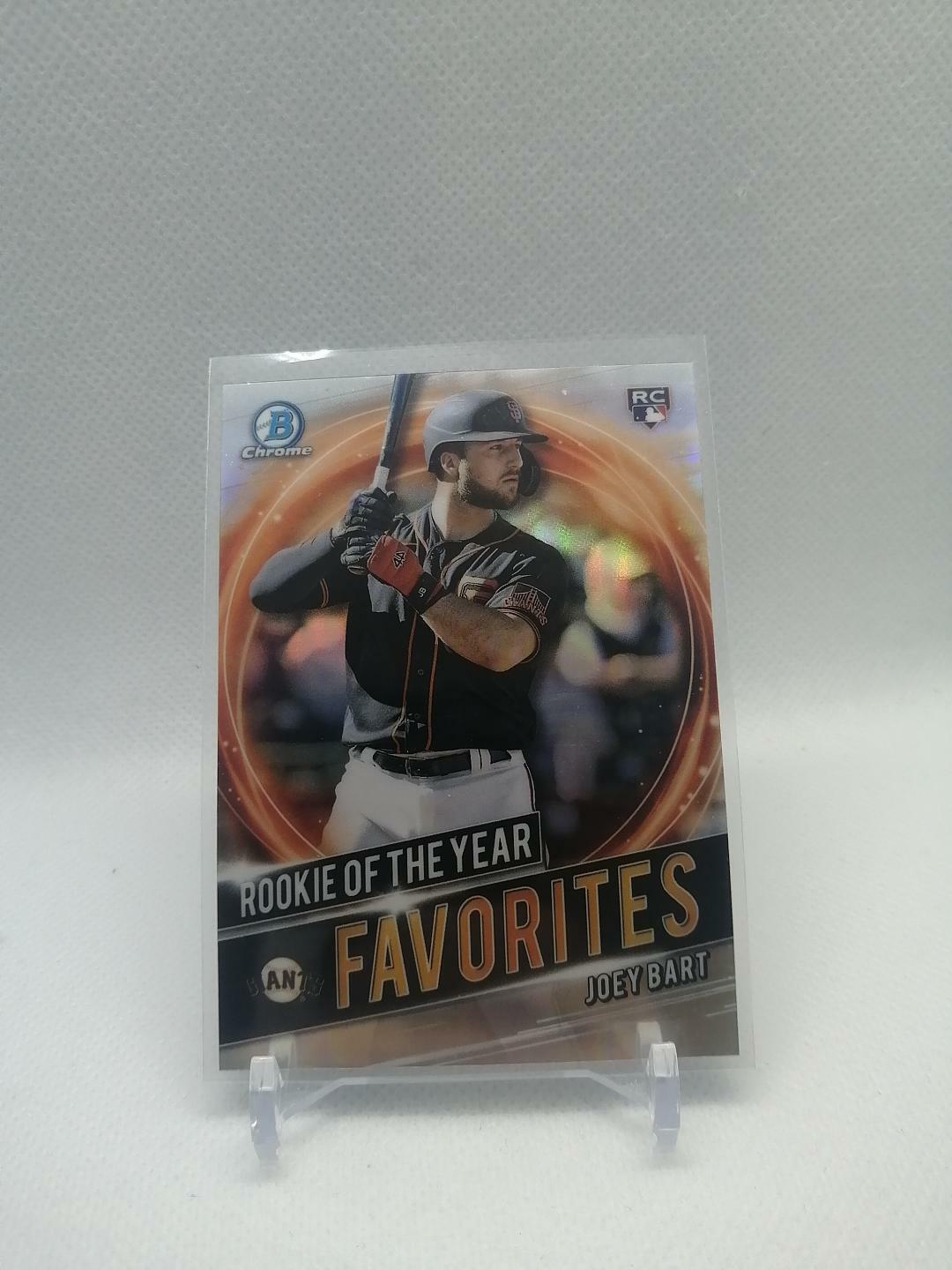2021 Bowman Chrome Rookie of the Year Favorites Refractors #RRYJB Joey Bart