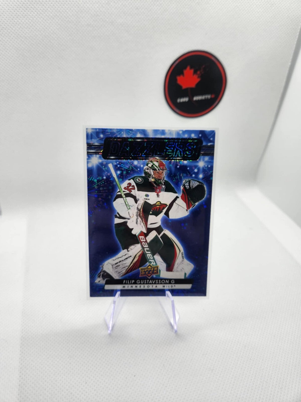 2023-24 Upper Deck Series 2 Filip Gustavsson #DZ-55 Dazzlers Blue