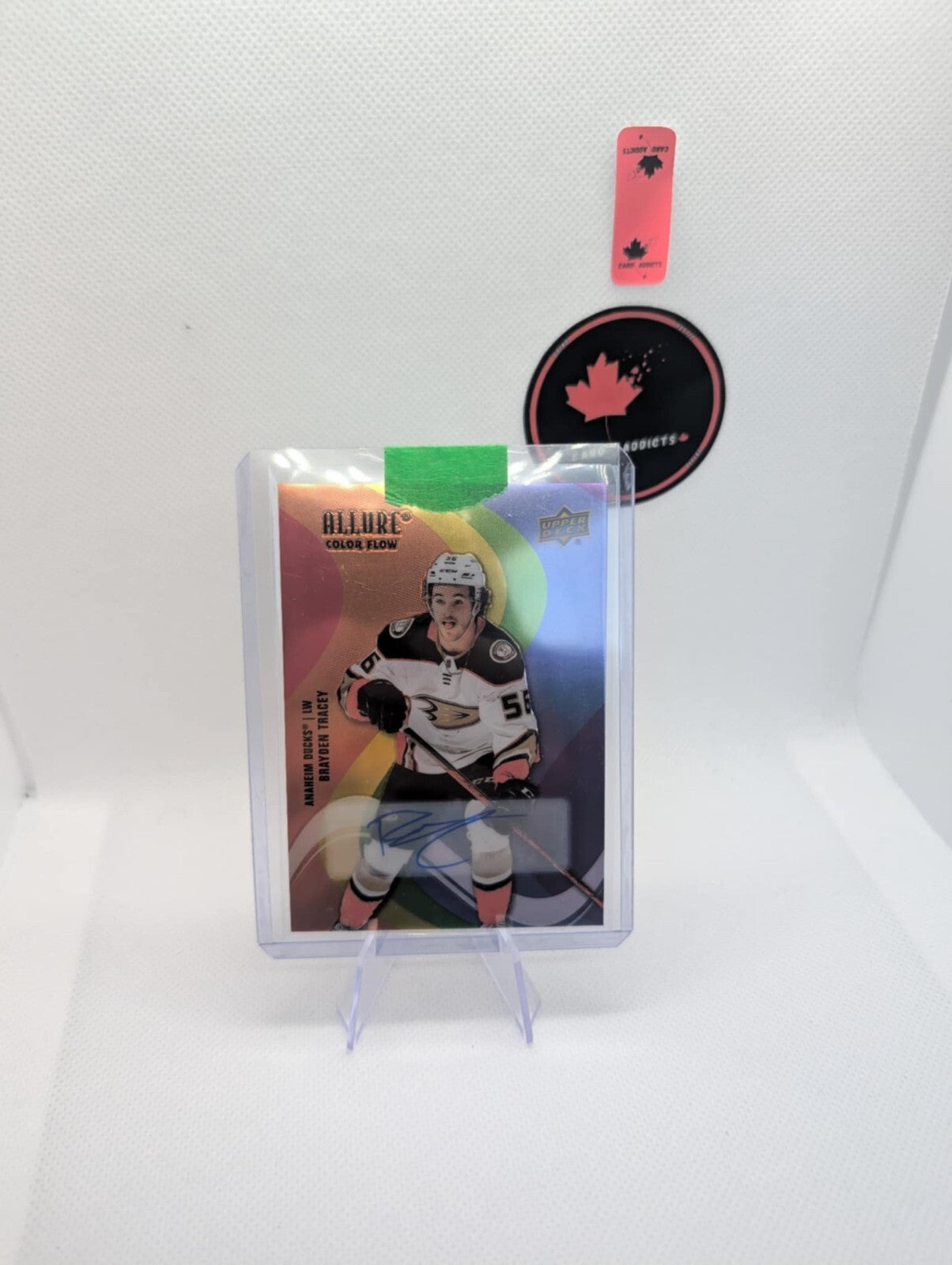 2022-23 UD Allure Color Flow Full Rainbow Brayden Tracey Auto #SF-64