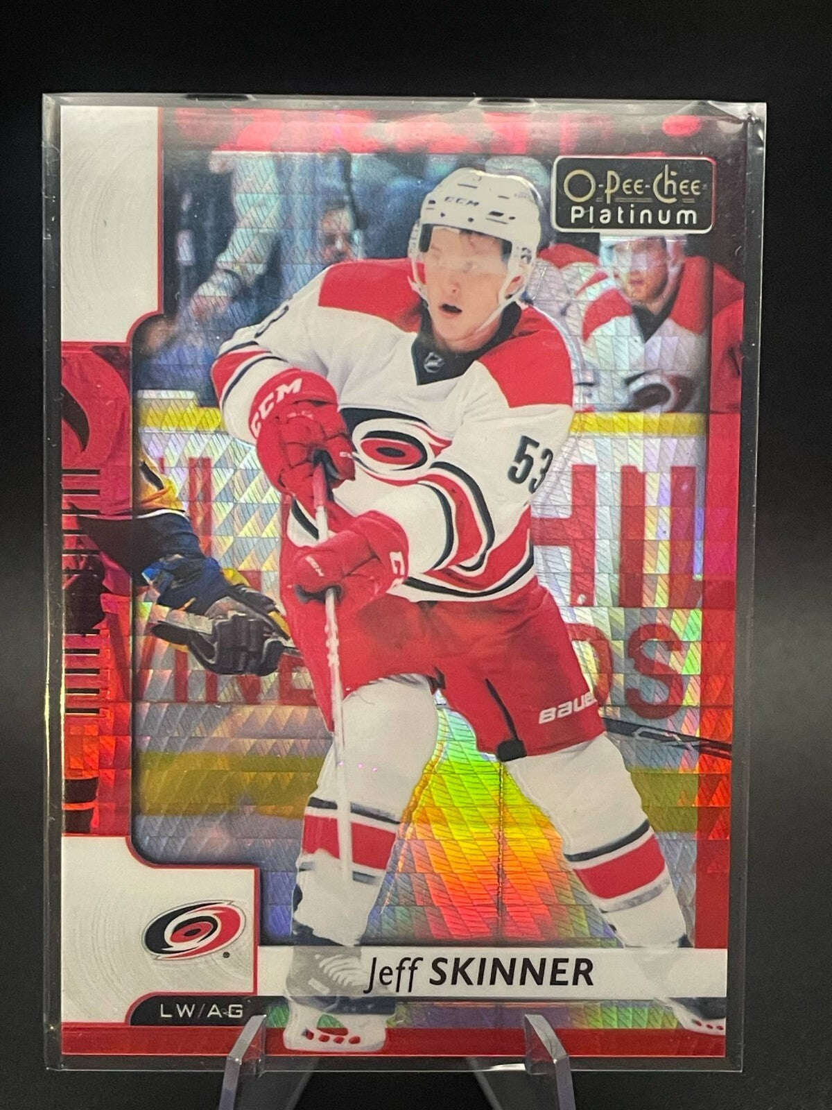 2016-17 O-PEE-CHEE Platinum Red Prism #57 Jeff Skinner #/199 Oilers Hurricanes