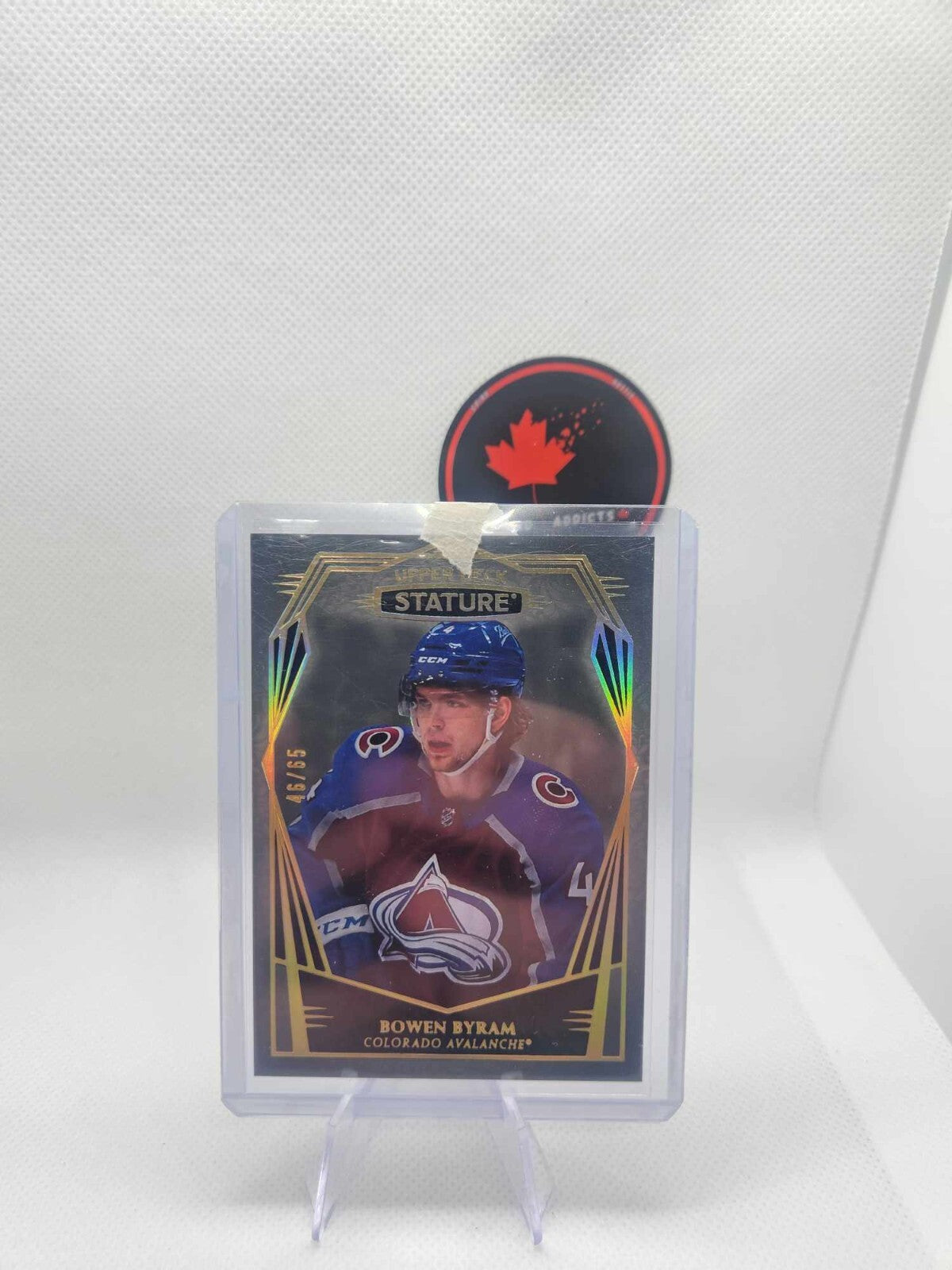 2022-23 UD Stature Bowen Byram #95 Colorado Avalanche Variant /65