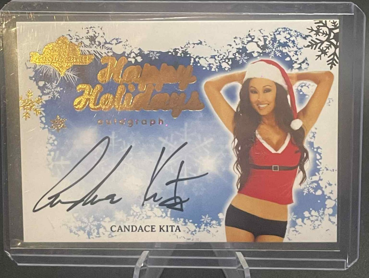 2012 Bench Warmer Candace Kita Happy Holidays Autograph Auto