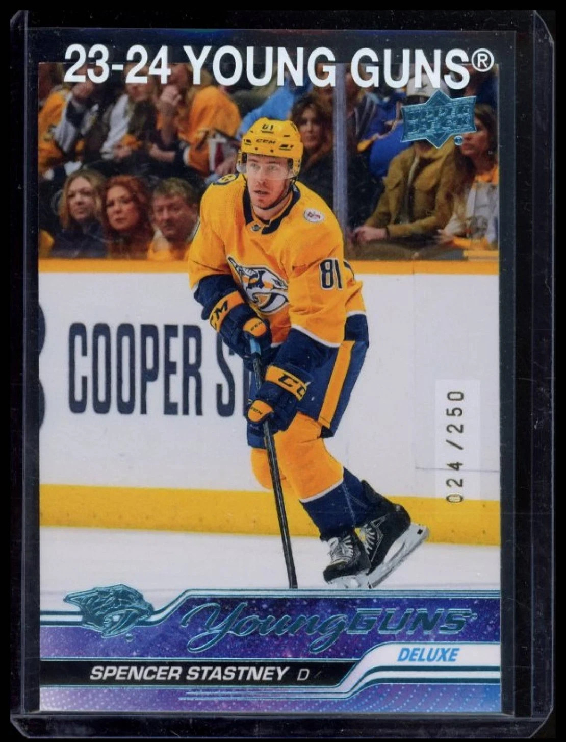 2023 UPPER DECK #238 SPENCER STASTNEY DELUXE YOUNG GUNS RC ROOKIE /250