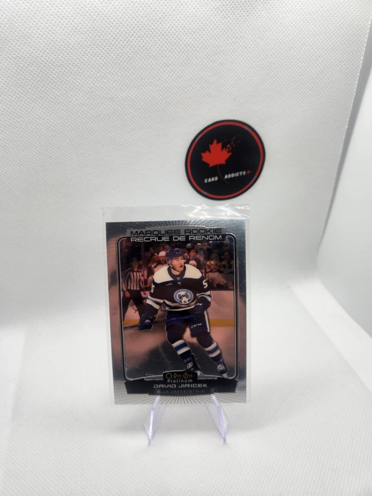 2022-23 OPC Platinum Marquee Rookie #293 David Jiricek - Columbus Blue Jackets