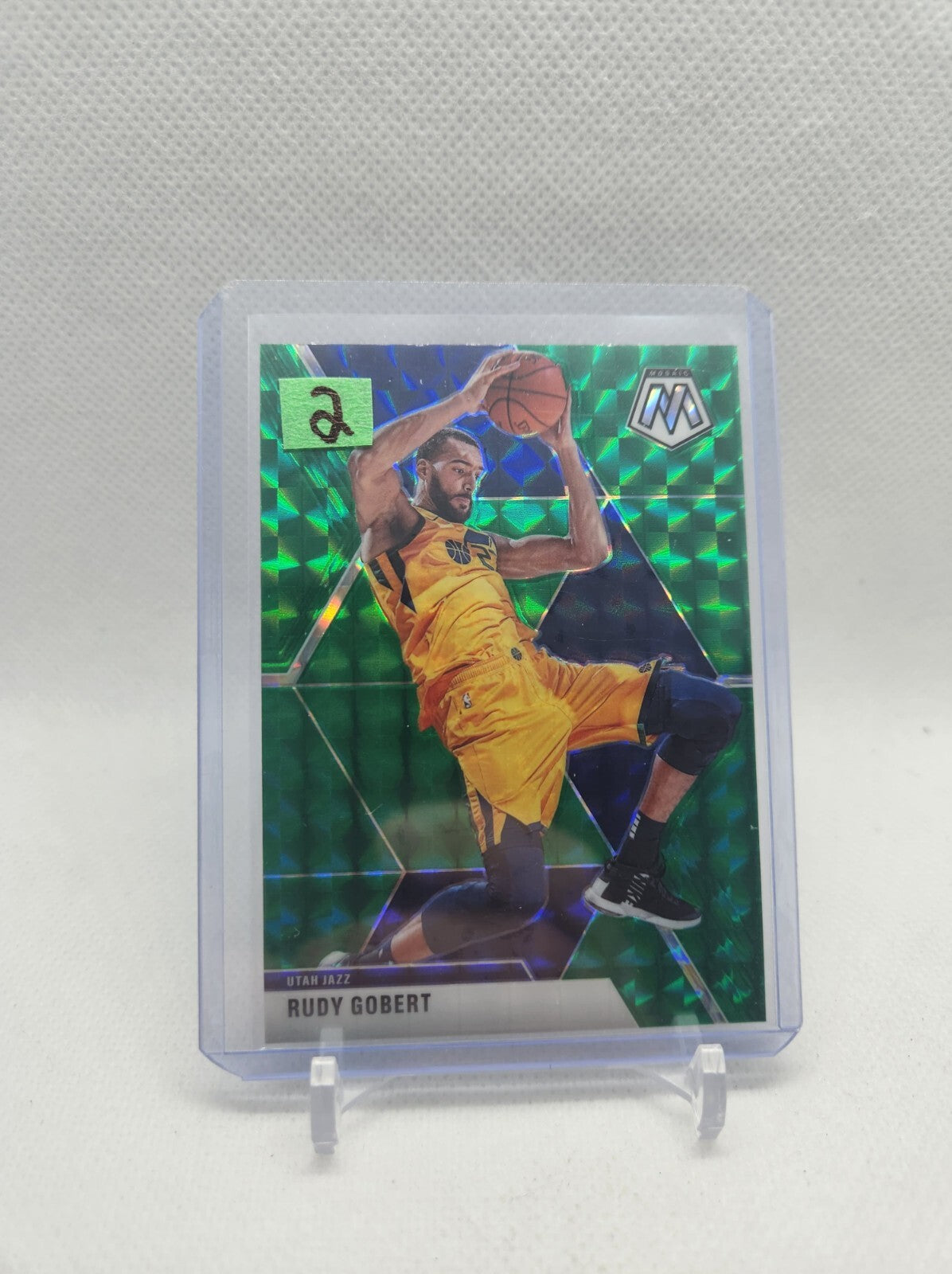 2020-21 Panini Mosaic Rudy Gobert Green Mosaic Prizm Refractor Utah Jazz